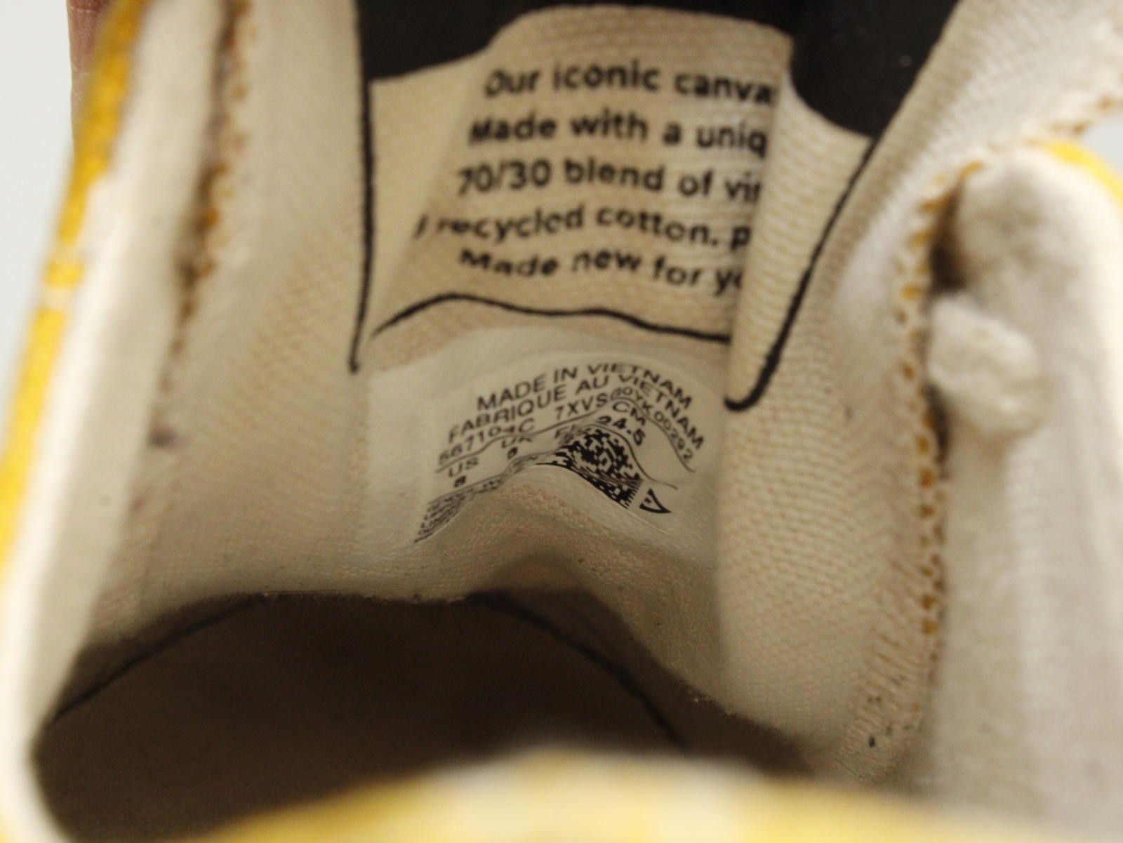 Unknown London Yellow Canvas Allstar Women's Sneakers with White Rubber Toe Size US 7.5 / IT 37.5 - 8 Thumbnail