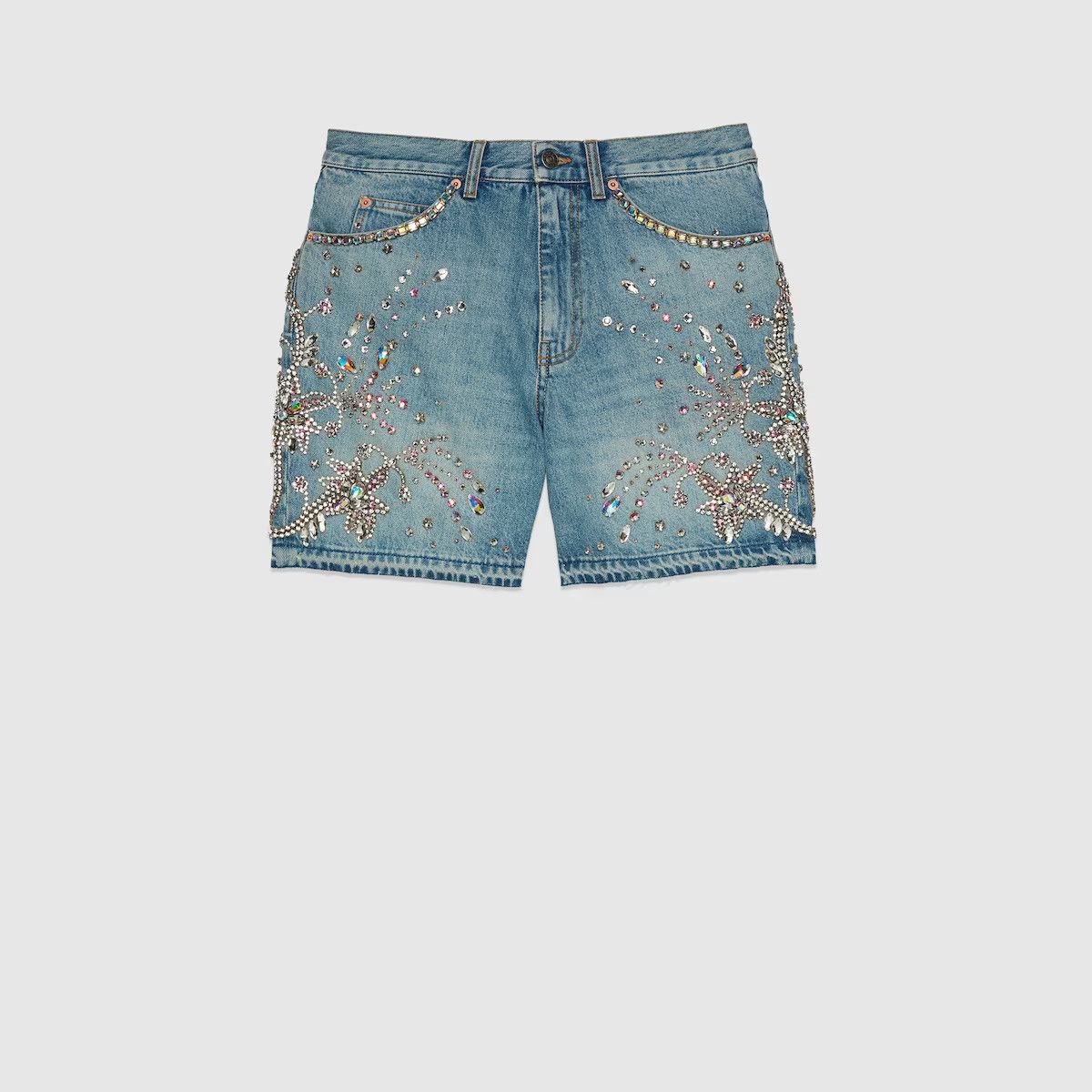 image of Gucci Shorts GG Monogram Supreme Logo 544688 Xdb83 4452 in Blue, Men's (Size 32)