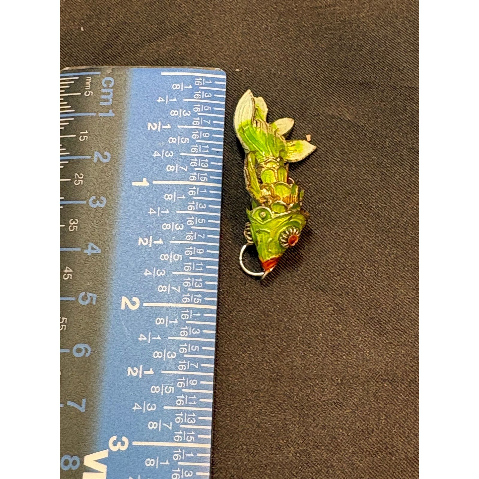 Other Articulating Enamel Fish Pendant Green Blue 3g 2.25in Size ONE SIZE - 5 Thumbnail