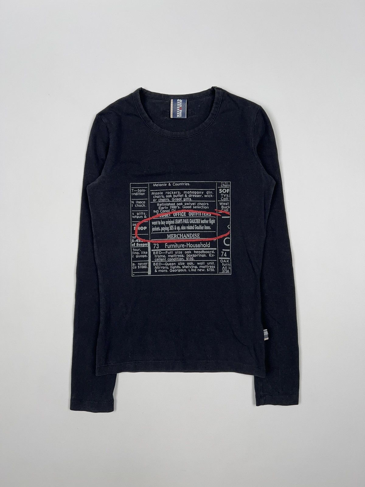 Jean Paul Gaultier Jean Paul Gaultier Vintage Printed Longsleeve Tee Size S / US 4 / IT 40 - 2 Thumbnail