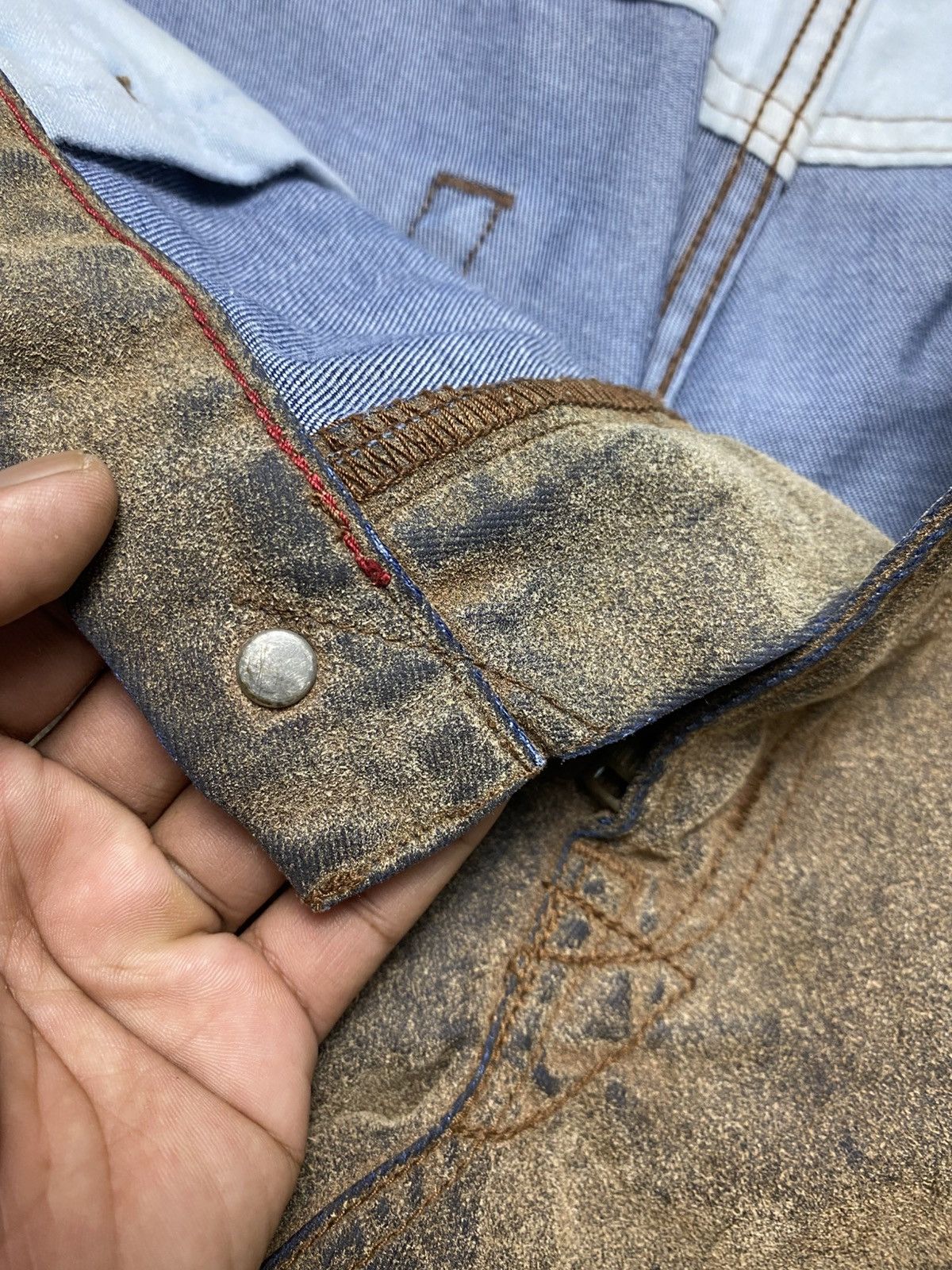 Japanese Brand 🇯🇵 Japanese Brand Blueway Leather Jeans Size US 34 / EU 50 - 14 Thumbnail
