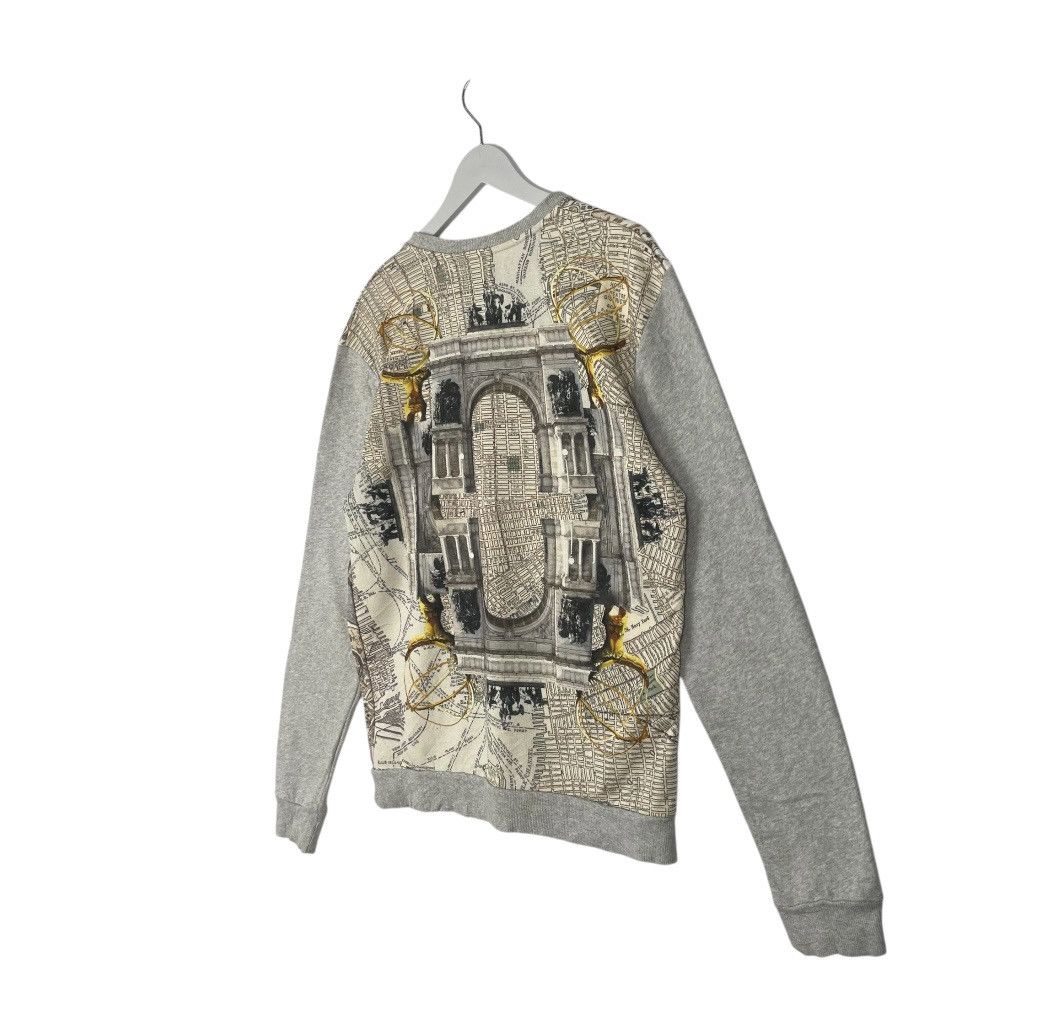 Designer × Vintage vintage Hoodie/sweater Zara Man Paris NYC Jumper Mens Grey Size US M / EU 48-50 / 2 - 5 Thumbnail