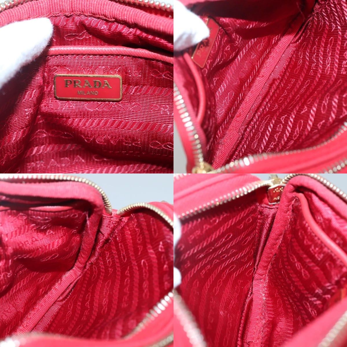 Prada PRADA Shoulder Bag Nylon Red Gold Size ONE SIZE - 12 Thumbnail