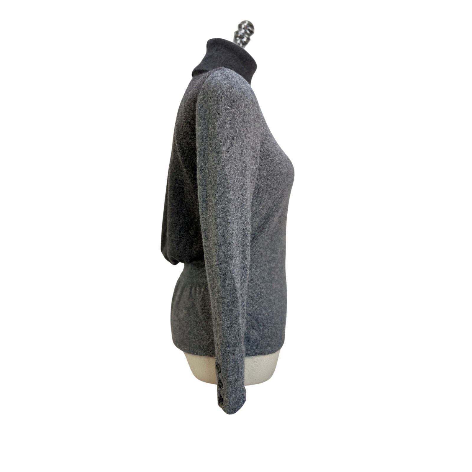 Valentino Vintage 80s Valentino Cashmere Turtleneck Gray Sweater Size S / US 4 / IT 40 - 7 Thumbnail