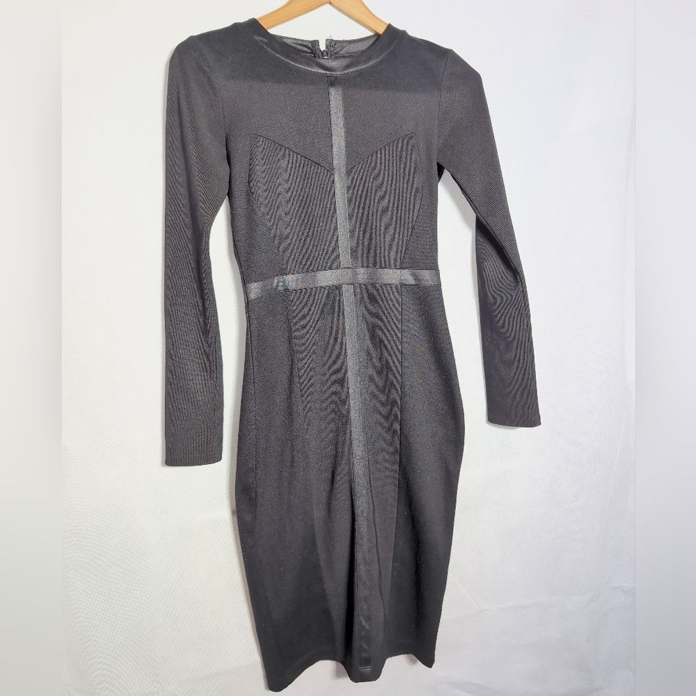 Kim Kardashian KK Kardashian sz XS Chic Black Long Sleeve Dress Tone On To Size XS / US 0-2 / IT 36-38 - 2 Thumbnail