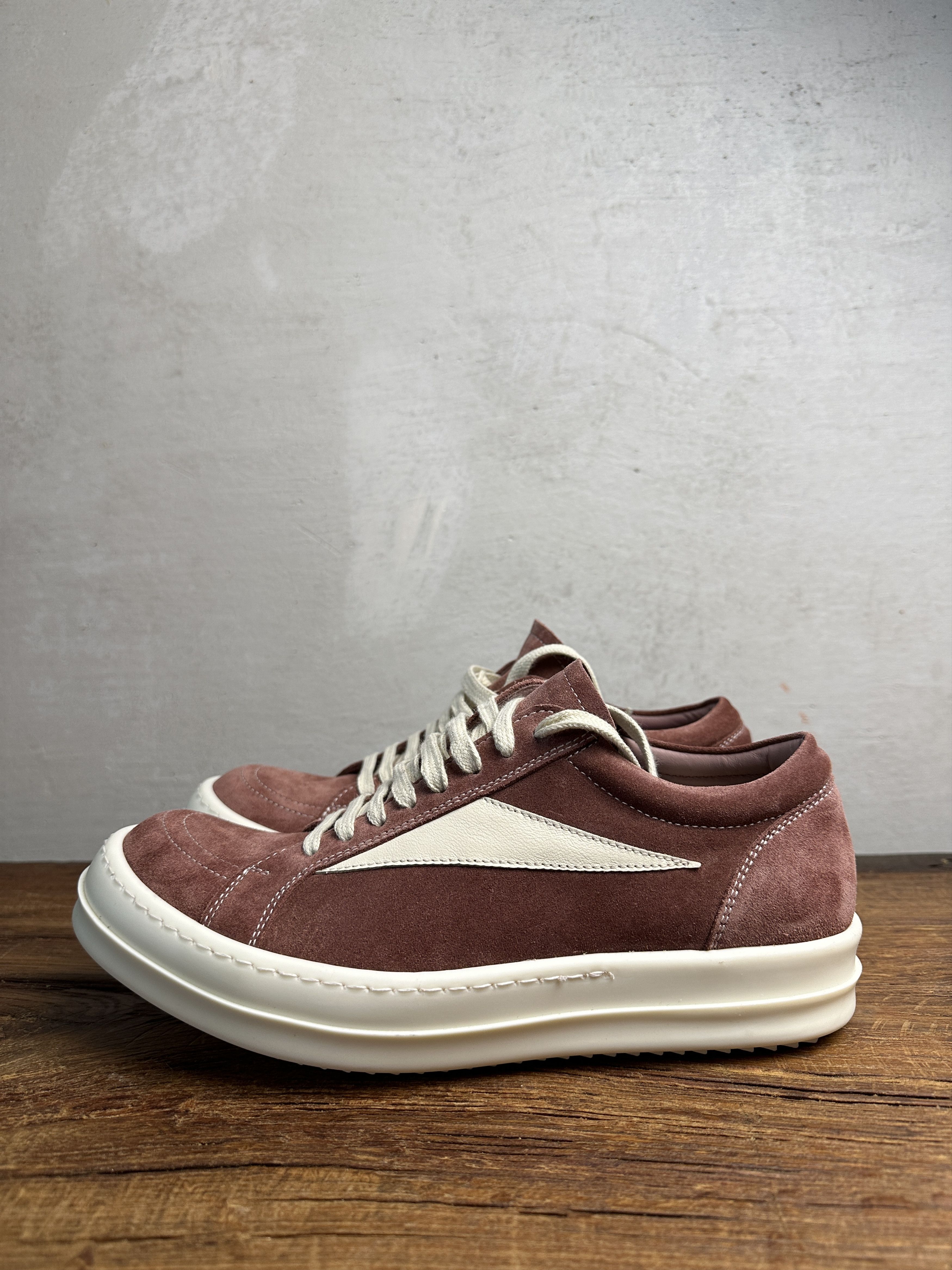 Rick Owens Rick Owens Vintage Suede Sneaker (Clay/Milk) Size US 11 / IT 41 - 9 Thumbnail
