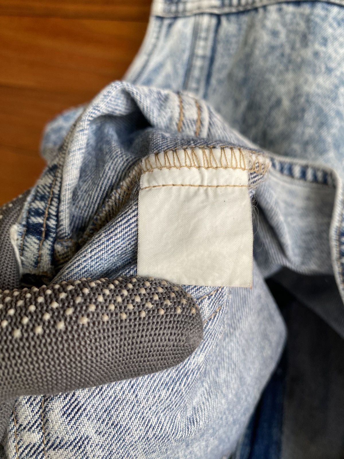 Vintage Vintage Sanjeo Acid Wash Denim Vest Light Blue 80s USA Style Size US S / EU 44-46 / 1 - 11 Thumbnail