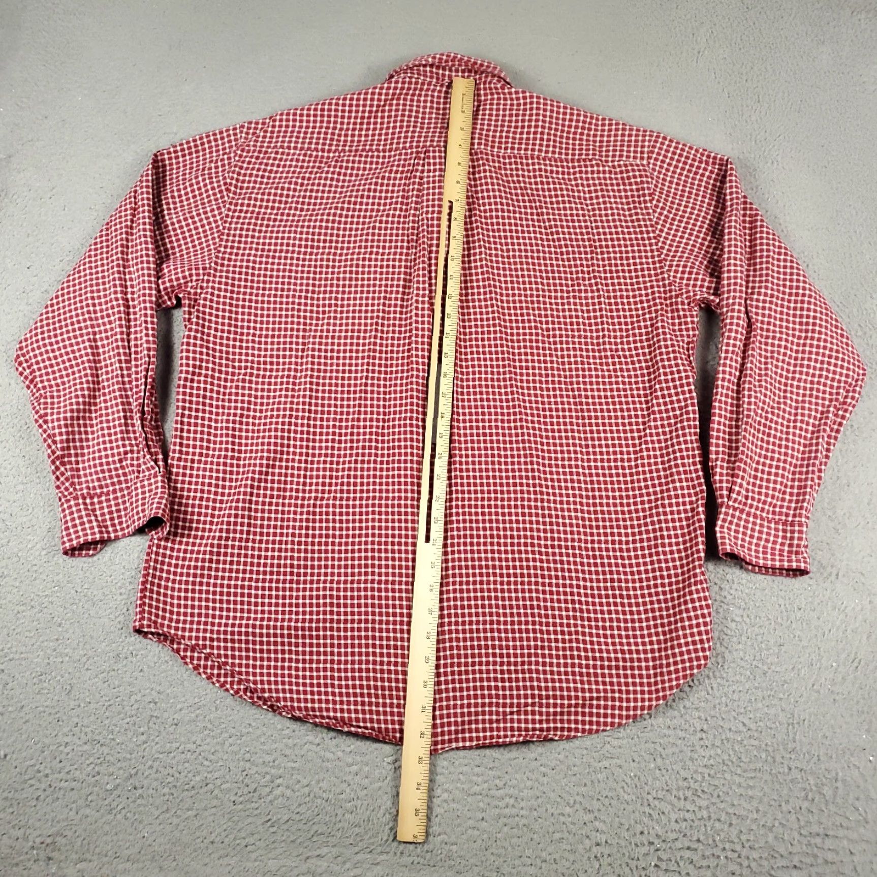 Tommy Hilfiger Tommy Hilfiger Shirt Mens Large Red Check Casual Button-Up Long Sleeve, Regular Fit, Cotton, Classic Preppy Brand Mens Clothing Size US L / EU 52-54 / 3 - 3 Thumbnail