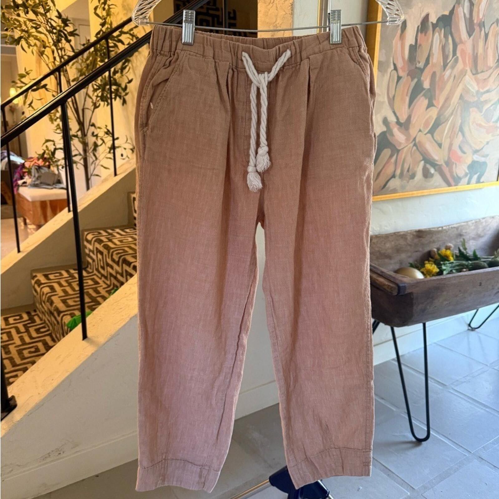 Free People Free People $168 Desert Heat Pants Dune XS Linen Blend Size 26" / US 2 / IT 38 - 5 Thumbnail