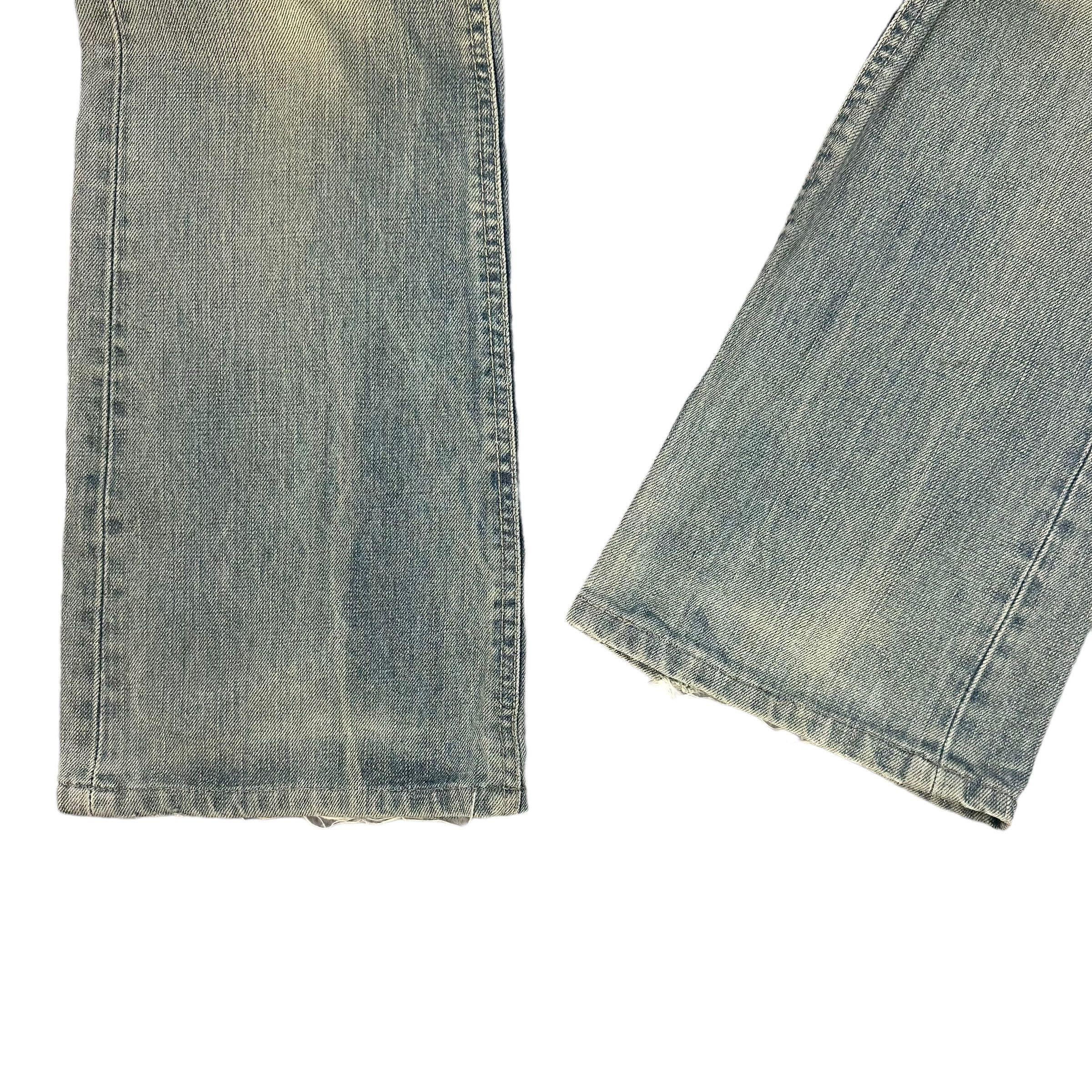 Edwin VIENUS JEANS EDWIN RUSTY DISTRESS FLARE JEANS #8865-032 Size 31" - 7 Thumbnail