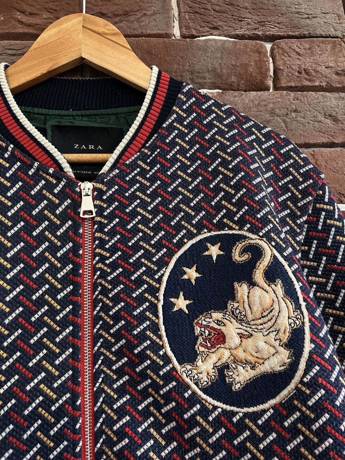 Zara Zara Patches Knitted Bomber Jacket Like SLP Gucci M Size US M / EU 48-50 / 2 - 4 Thumbnail
