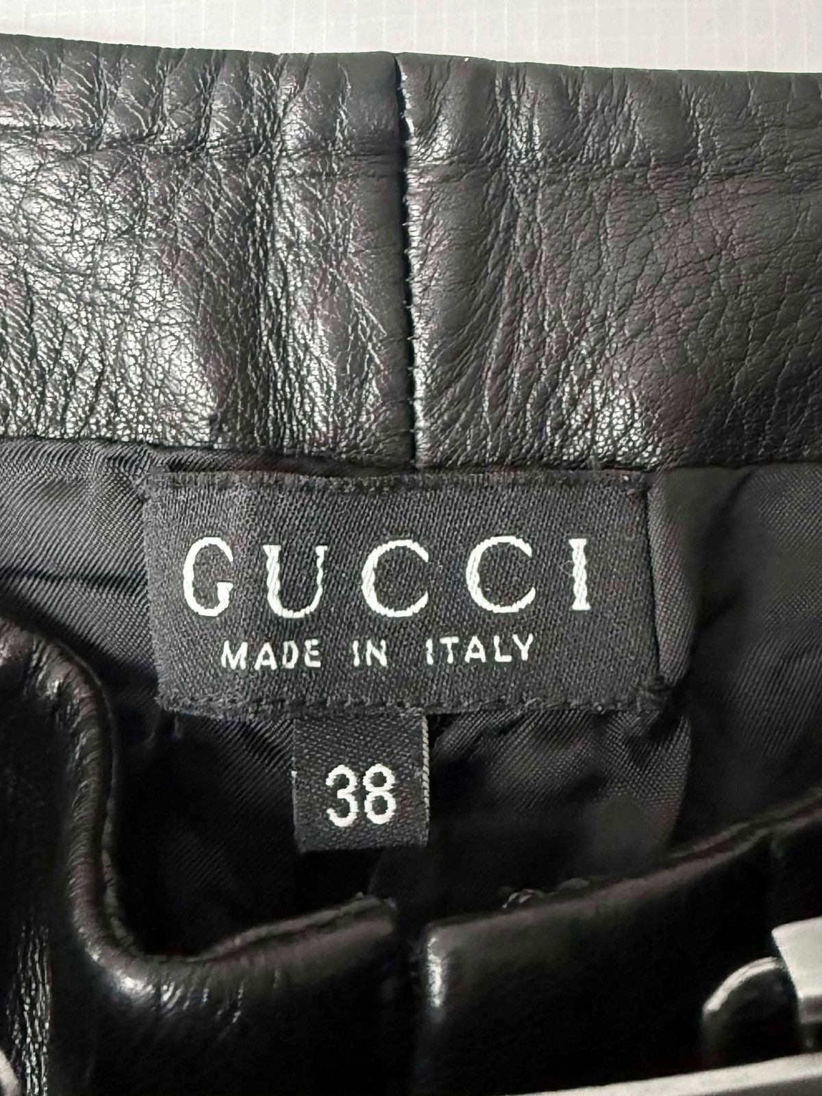 Gucci Gucci by Tom Ford 1997 Belted Leather Wide Pants Size 26" / US 2 / IT 38 - 10 Thumbnail