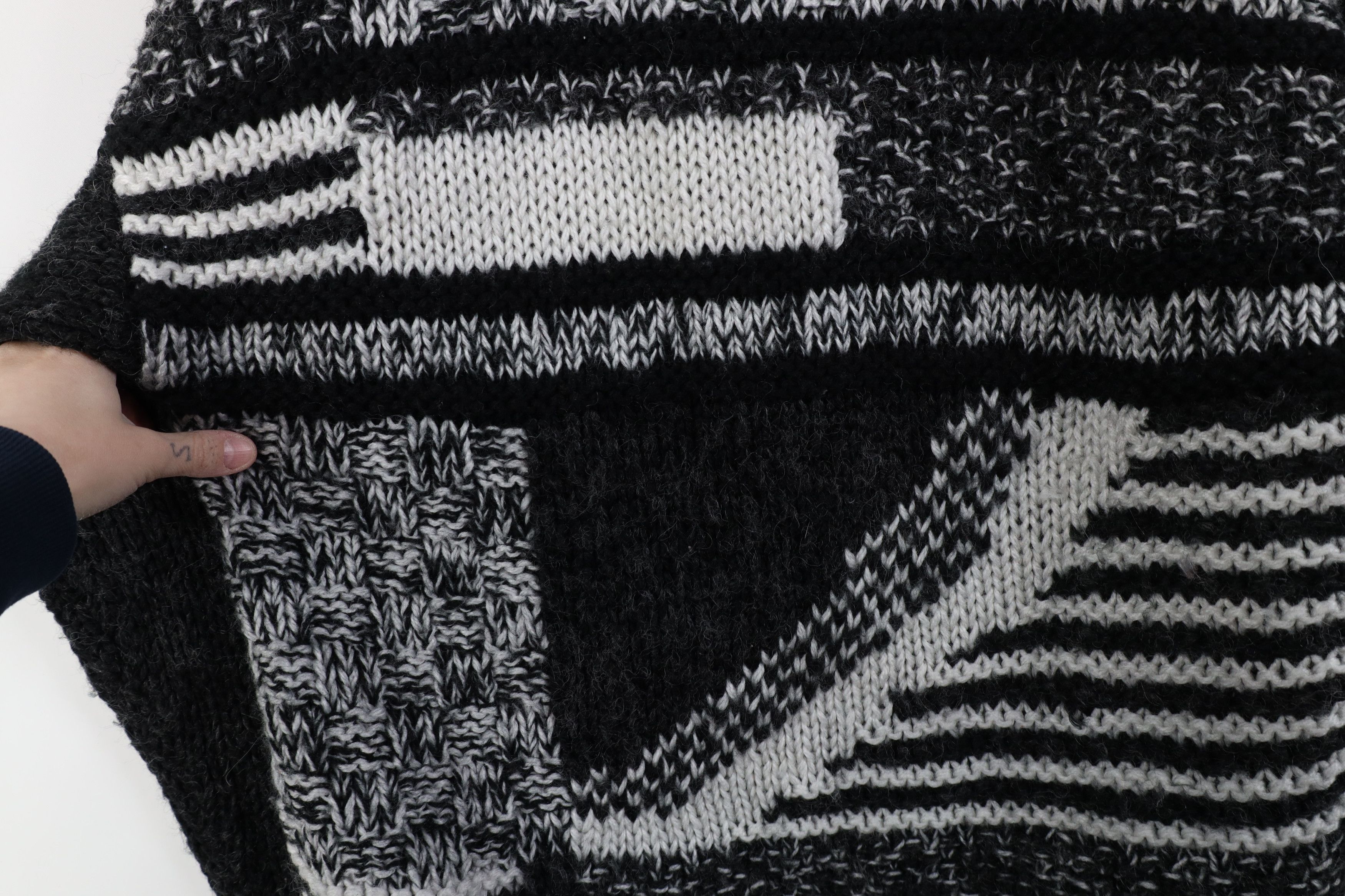 Vintage Vintage 90s Streetwear Blend Crochet Chunky Knit Sweater Size US L / EU 52-54 / 3 - 7 Thumbnail