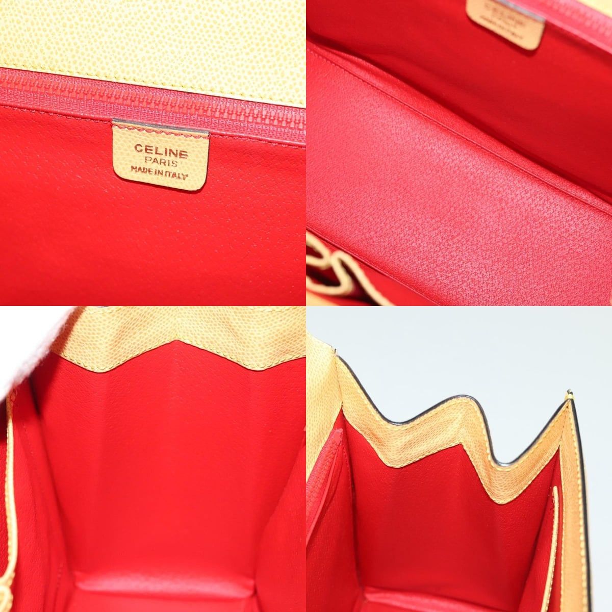Celine CELINE Hand Bag Leather Yellow Size ONE SIZE - 12 Thumbnail