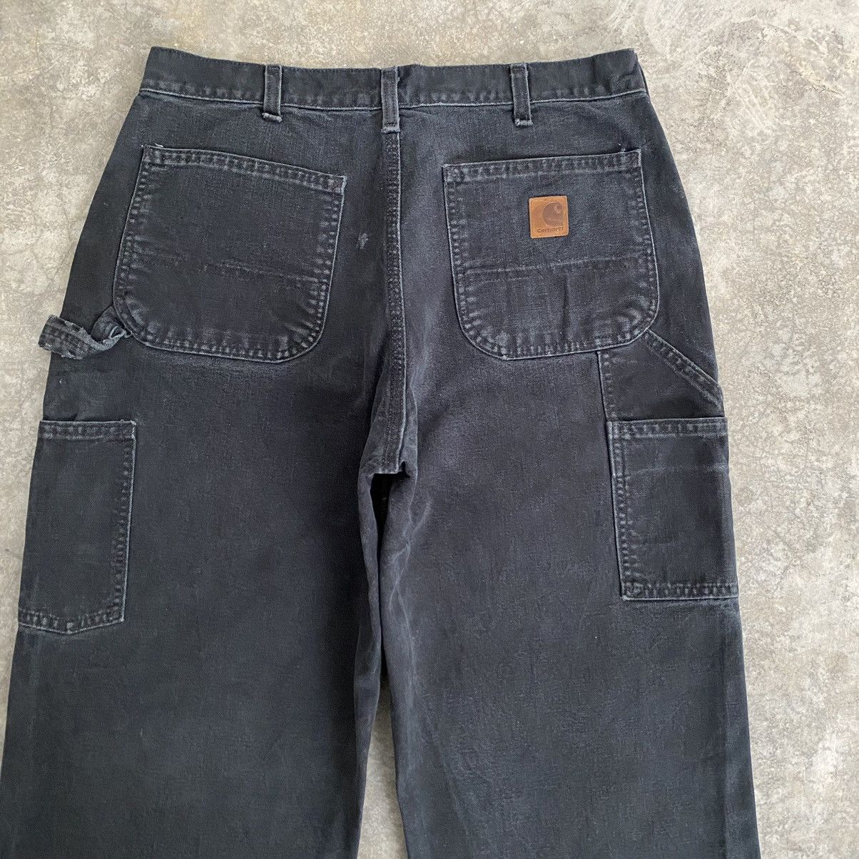 Carhartt Vintage Carhartt Faded Black Ripped Carpenter Work Pants Size US 32 / EU 48 - 14 Thumbnail