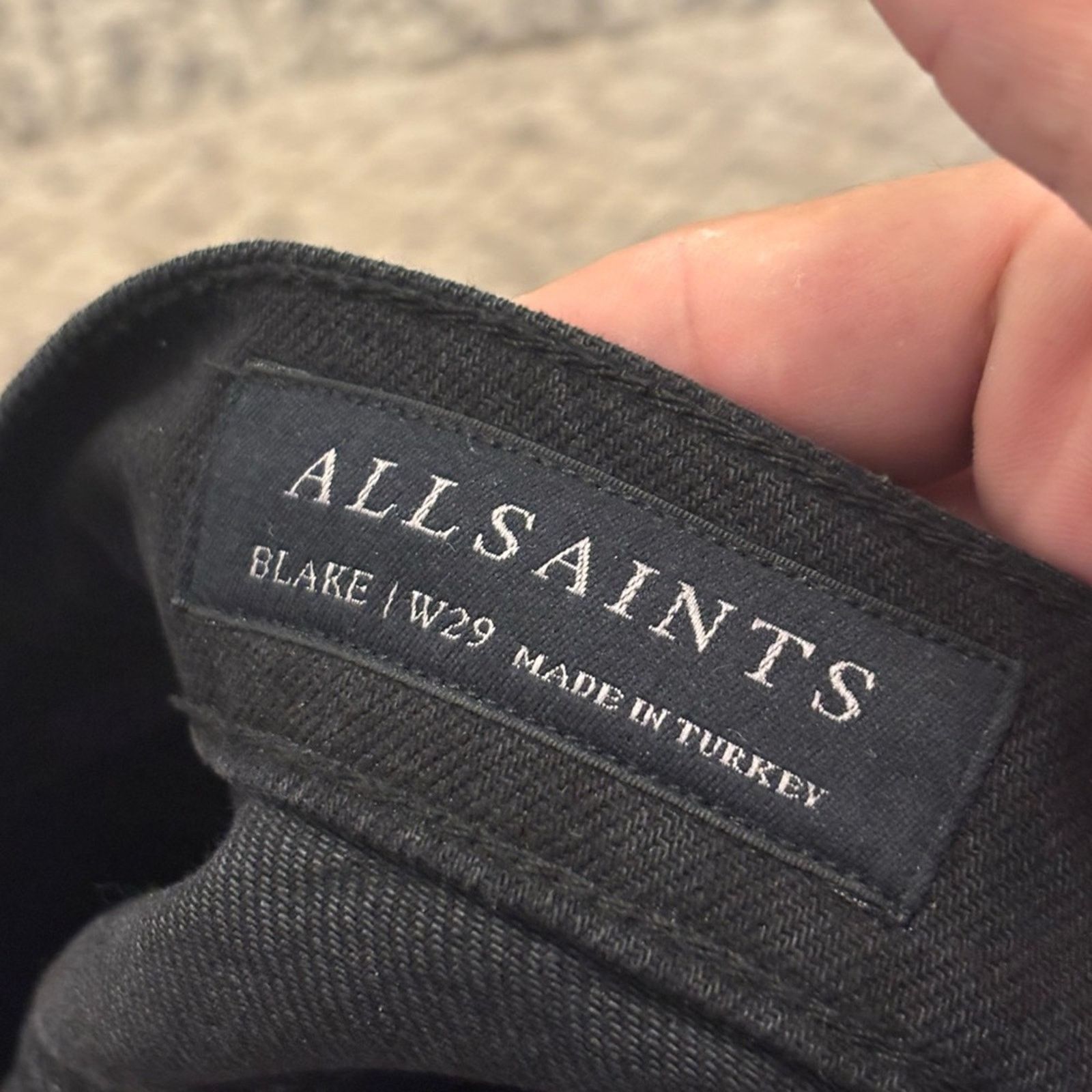 Other NWT All Saints Black Jeans with Silver Accents Size 29 Size 29" - 8 Thumbnail