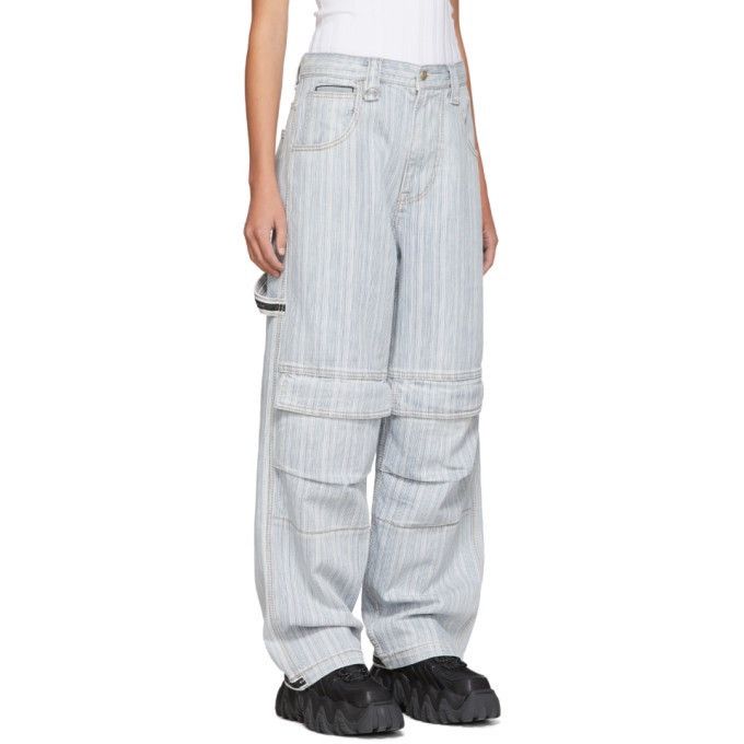 Eytys Indigo and White Striped Titan Max Jeans