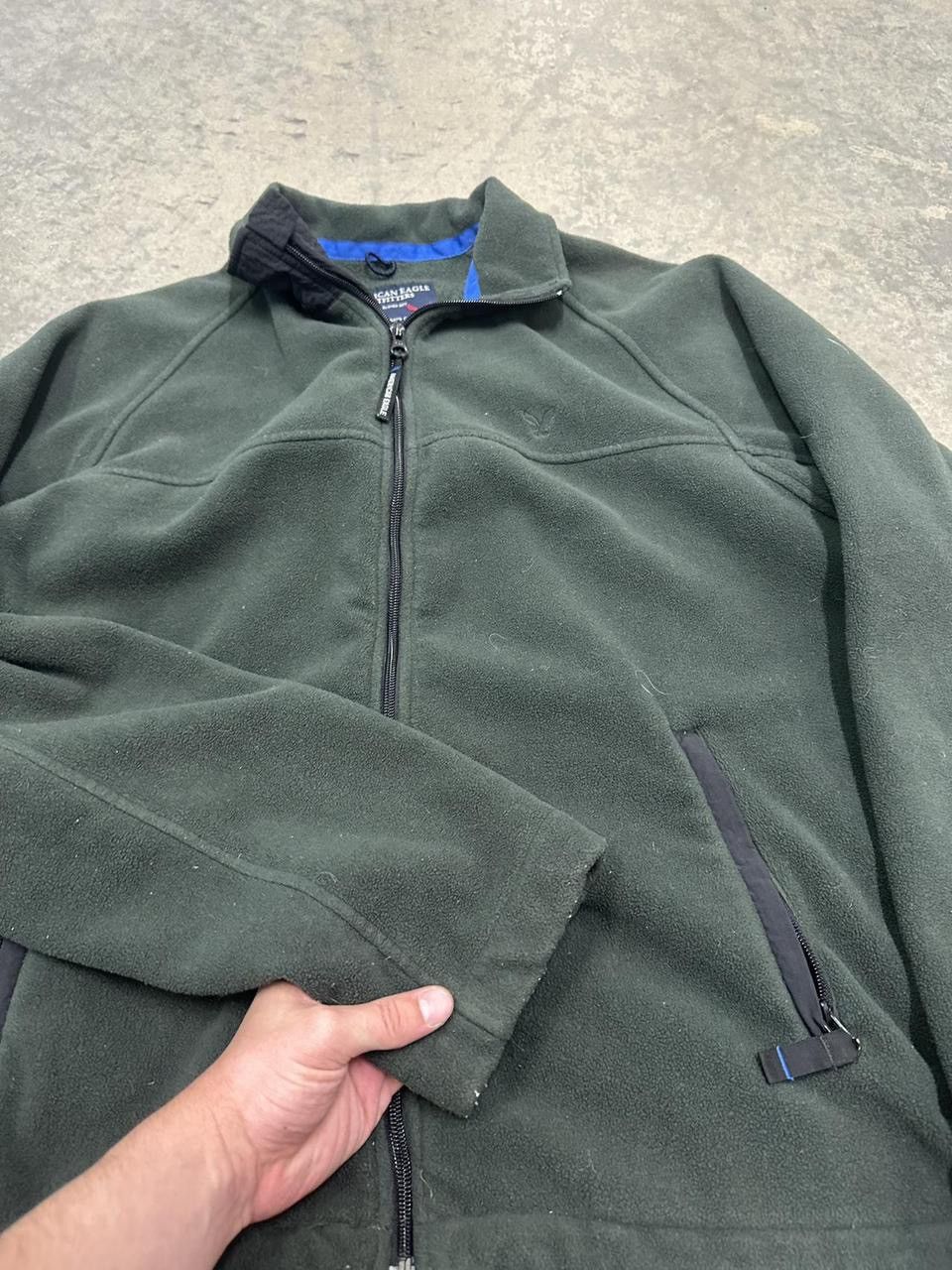 American Eagle Outfitters Vintage 90s American Eagle Green Fleece Jacket Size XL Size US XL / EU 56 / 4 - 2 Thumbnail