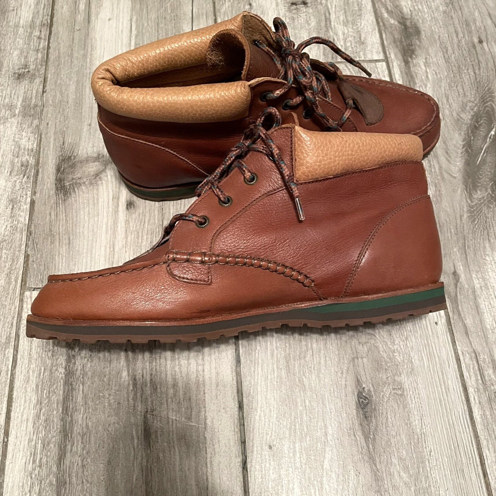 Vintage VINTAGE Amazonas Connie Leather Green Chukka Ankle Boots 8.5B Women Moccasin Brown US 8.5 Size US 9 / IT 39 - 4 Thumbnail
