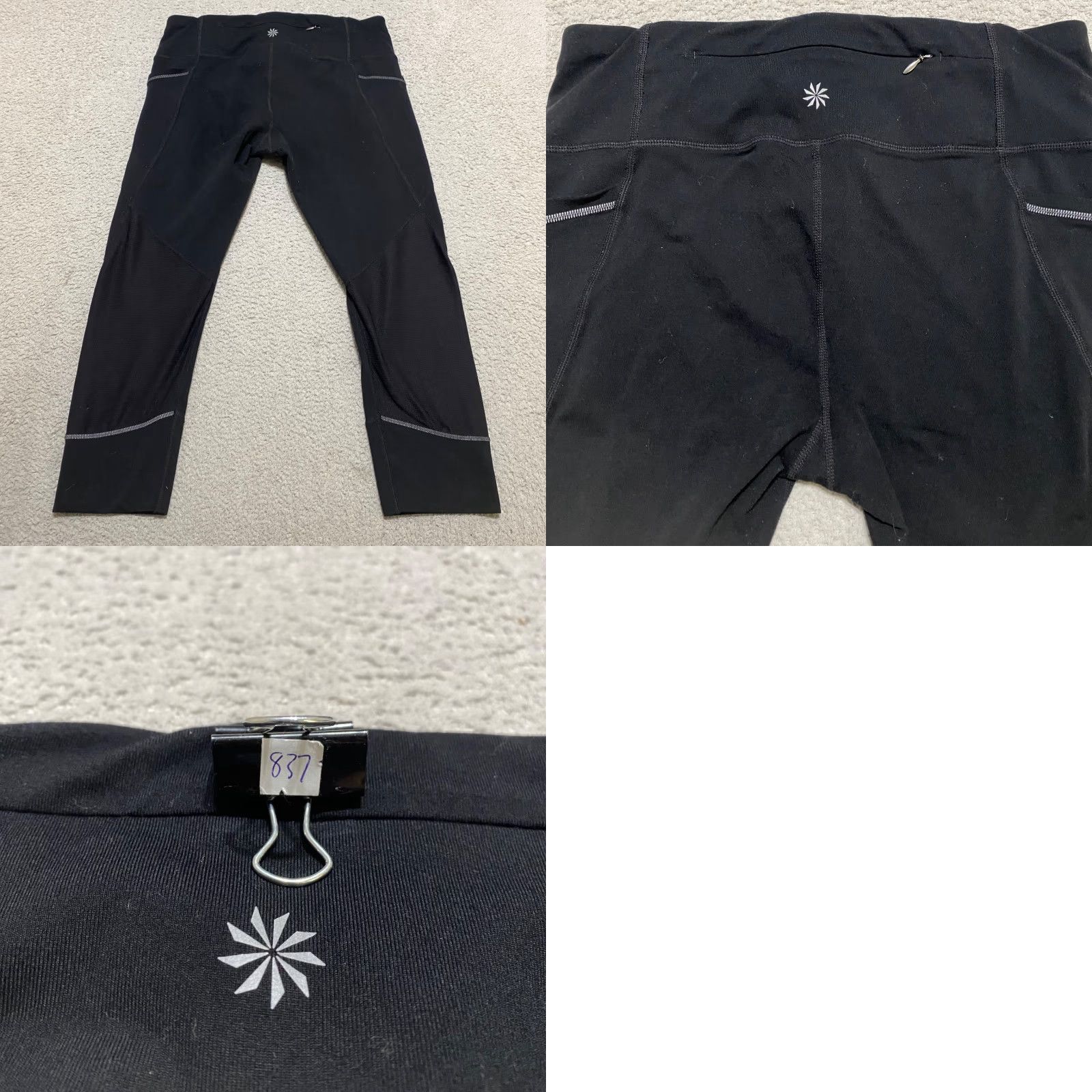 Athleta Athleta Leggings Capri Womens Large Black Pockets Seamless Athletic Capris Yoga Gym Cross-Training 21in Inseam Size 36" / US 14 / IT 50 - 8 Thumbnail
