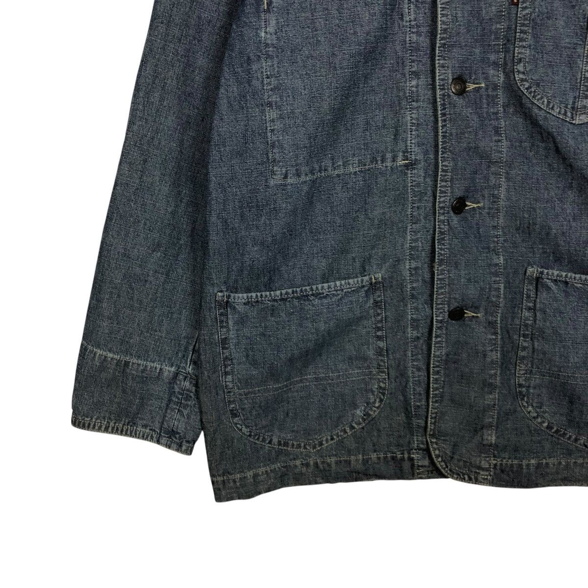 Japanese Brand 🔥VINTAGE CHORE WORK JACKET DENIM CROCODILE ISSEY MIYAKE Size US L / EU 52-54 / 3 - 6 Thumbnail