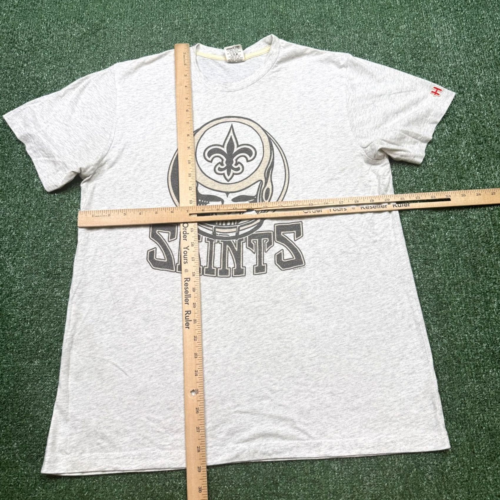 NFL Grateful Dead Homage New Orleans Saints NFL T Shirt Men's Size L Gray Casual Tee Size US L / EU 52-54 / 3 - 5 Thumbnail