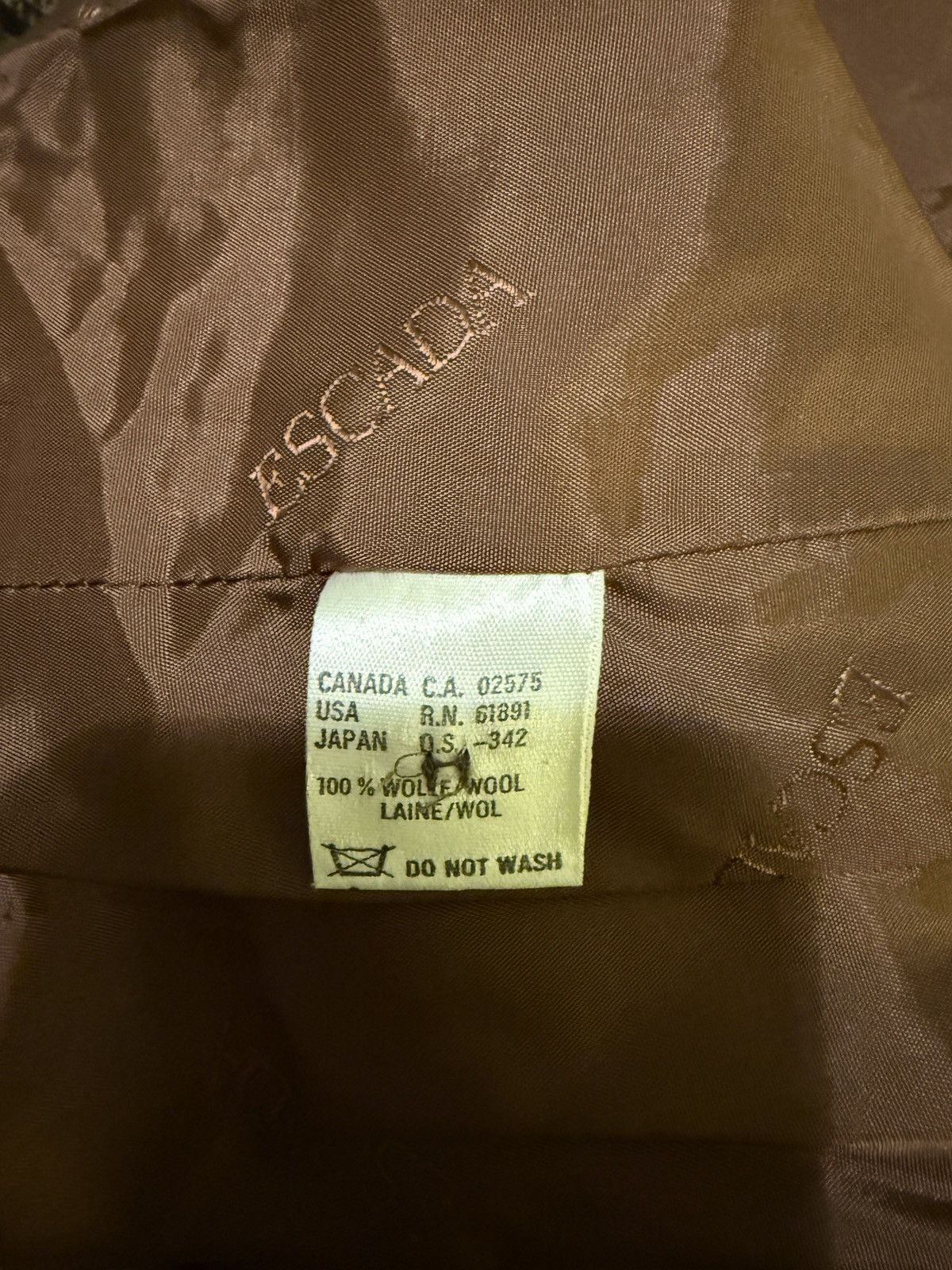 Escada Escada Vtge Lined 100% Wool Multibrown Floral Design Skirt Size 40" / US 18 - 9 Thumbnail