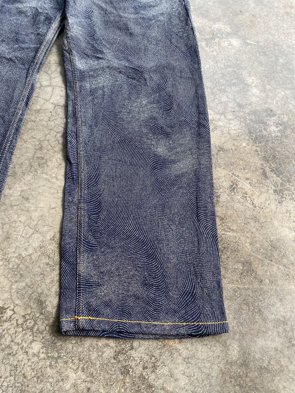 Hysteric Glamour × JNCO × Japanese Brand Baggy Jeans Vintage Scovill Rivet Spiral Waves Size US 34 / EU 50 - 6 Thumbnail