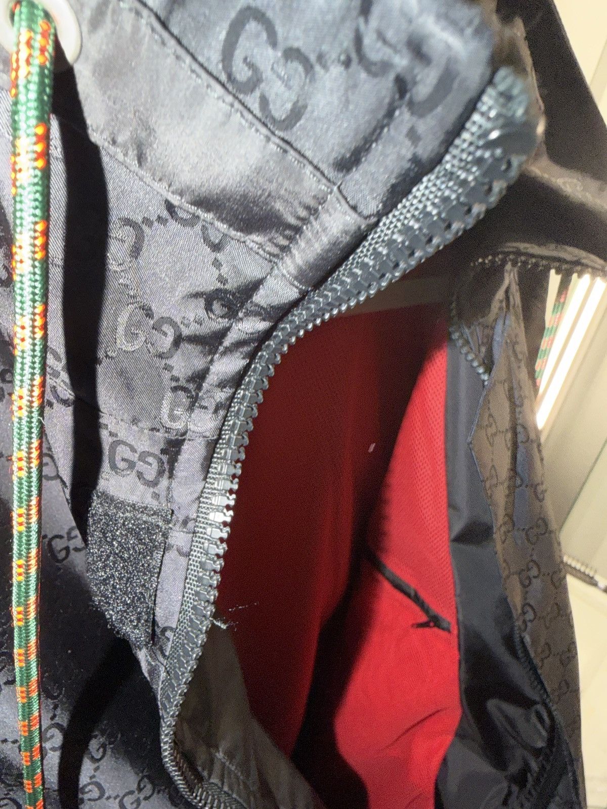 Gucci Gucci GG Monogram Web Stripe Windbreaker Jacket Black Size US S / EU 44-46 / 1 - 8 Thumbnail