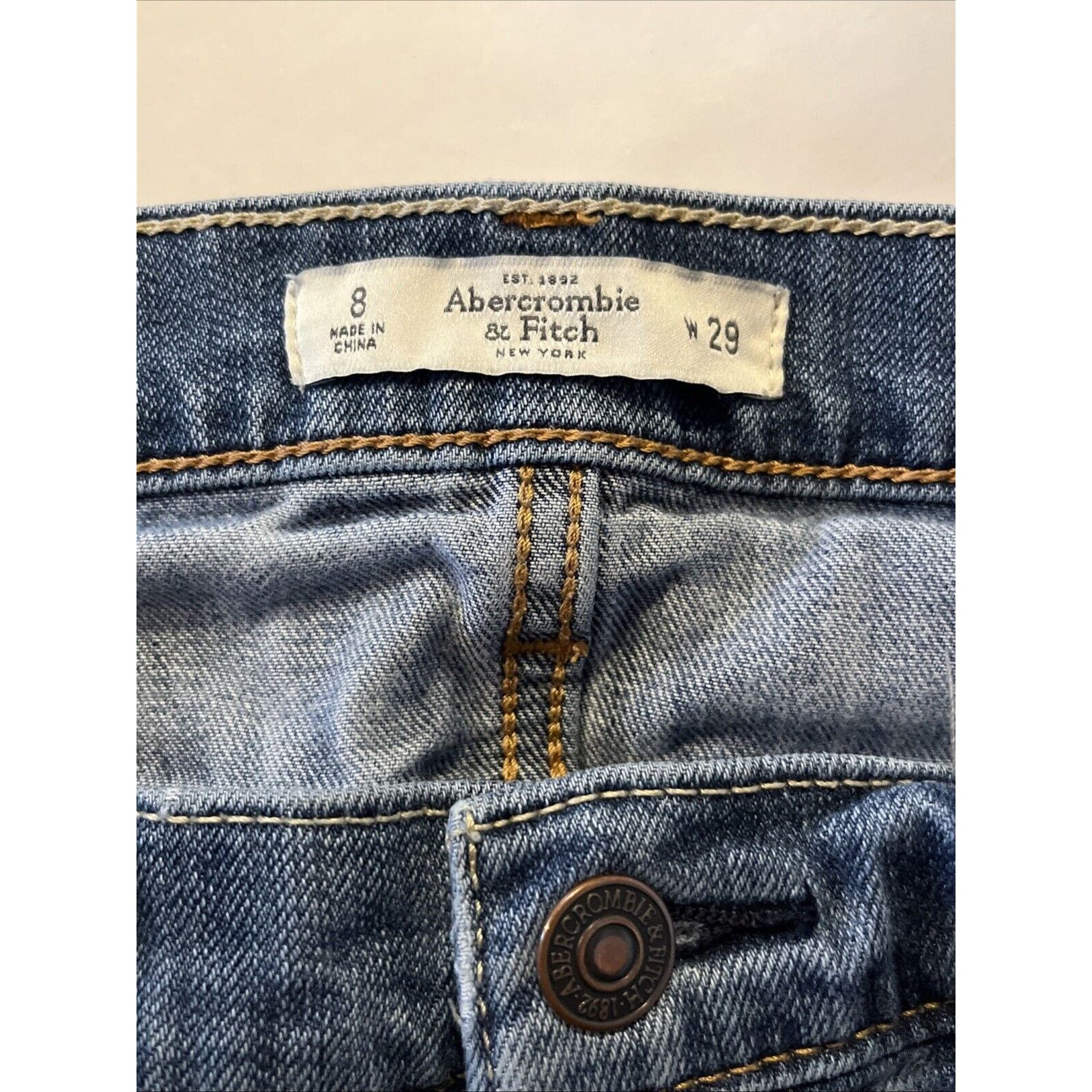 Abercrombie & Fitch Abercrombie & Fitch Womens 30x25 Jeans Blue Denim Distressed Size 30" / US 8 / IT 44 - 11 Thumbnail