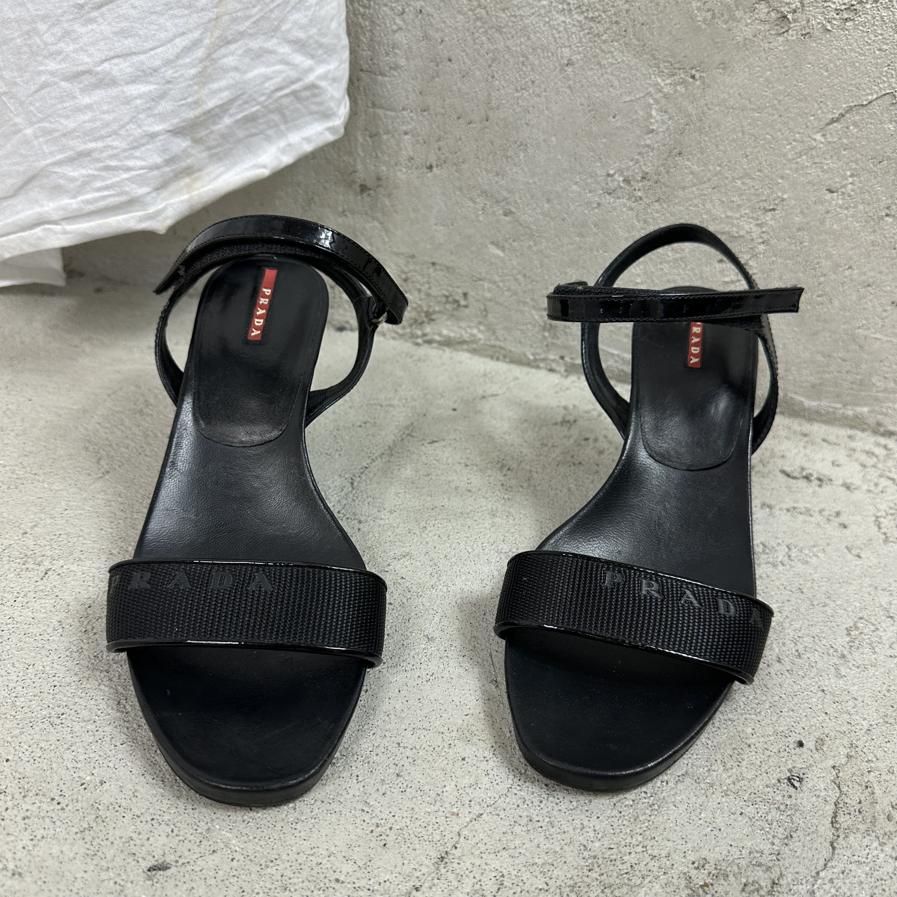 Prada × Vintage Vintage Avant Garde Prada Platform Wedge 00s Sandals Size US 8 / IT 38 - 2 Thumbnail