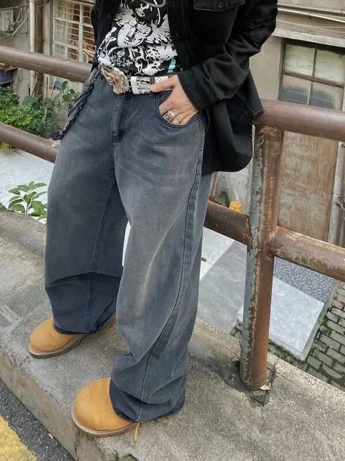 Japanese Brand × Vintage Skate Baggy Denim Jeans Loose Vintage Size US 34 / EU 50 - 2 Thumbnail