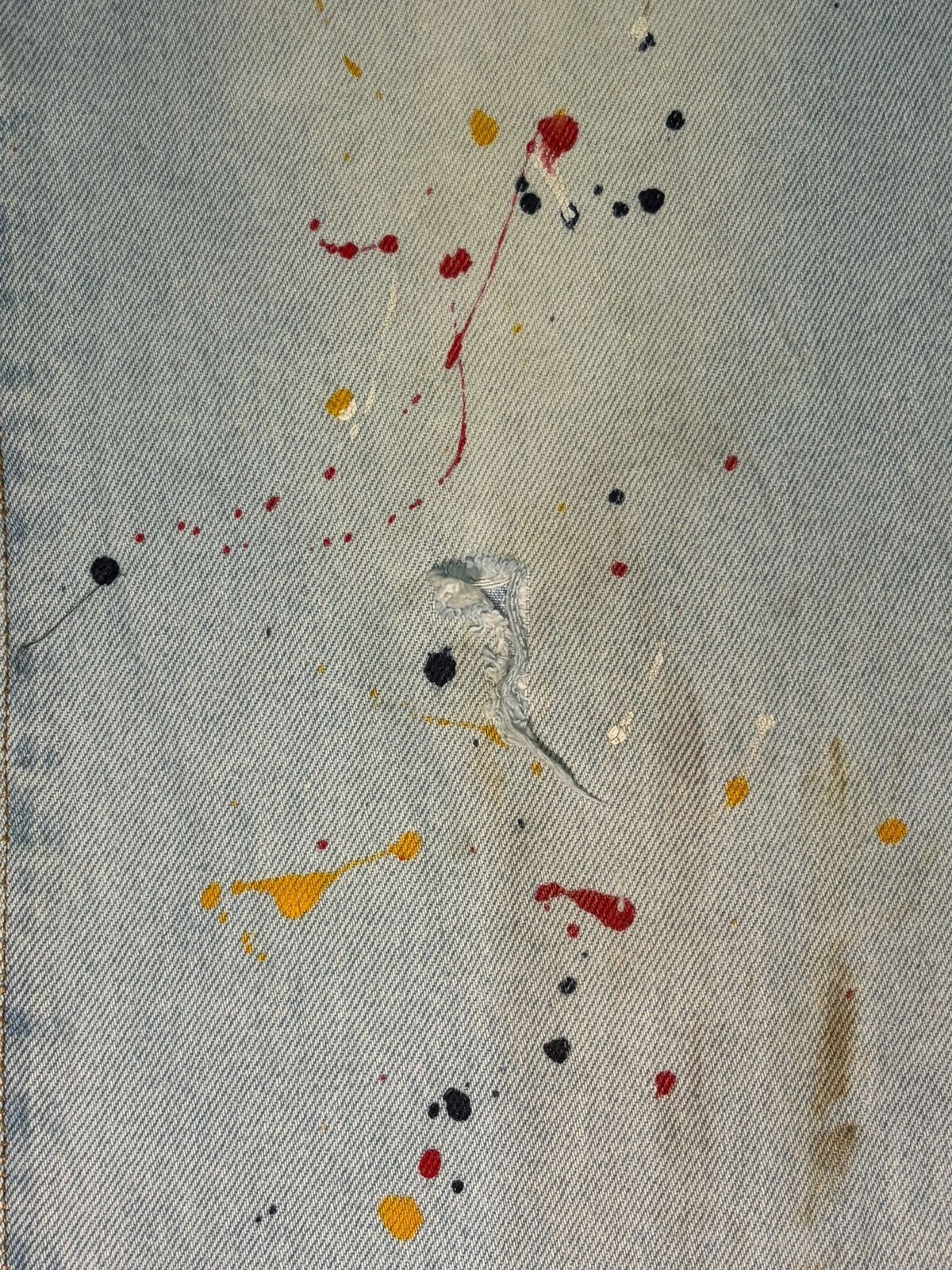 Diesel Vintage Japanese Brand Painted Splattered Distress Jeans Size US 29 - 3 Thumbnail