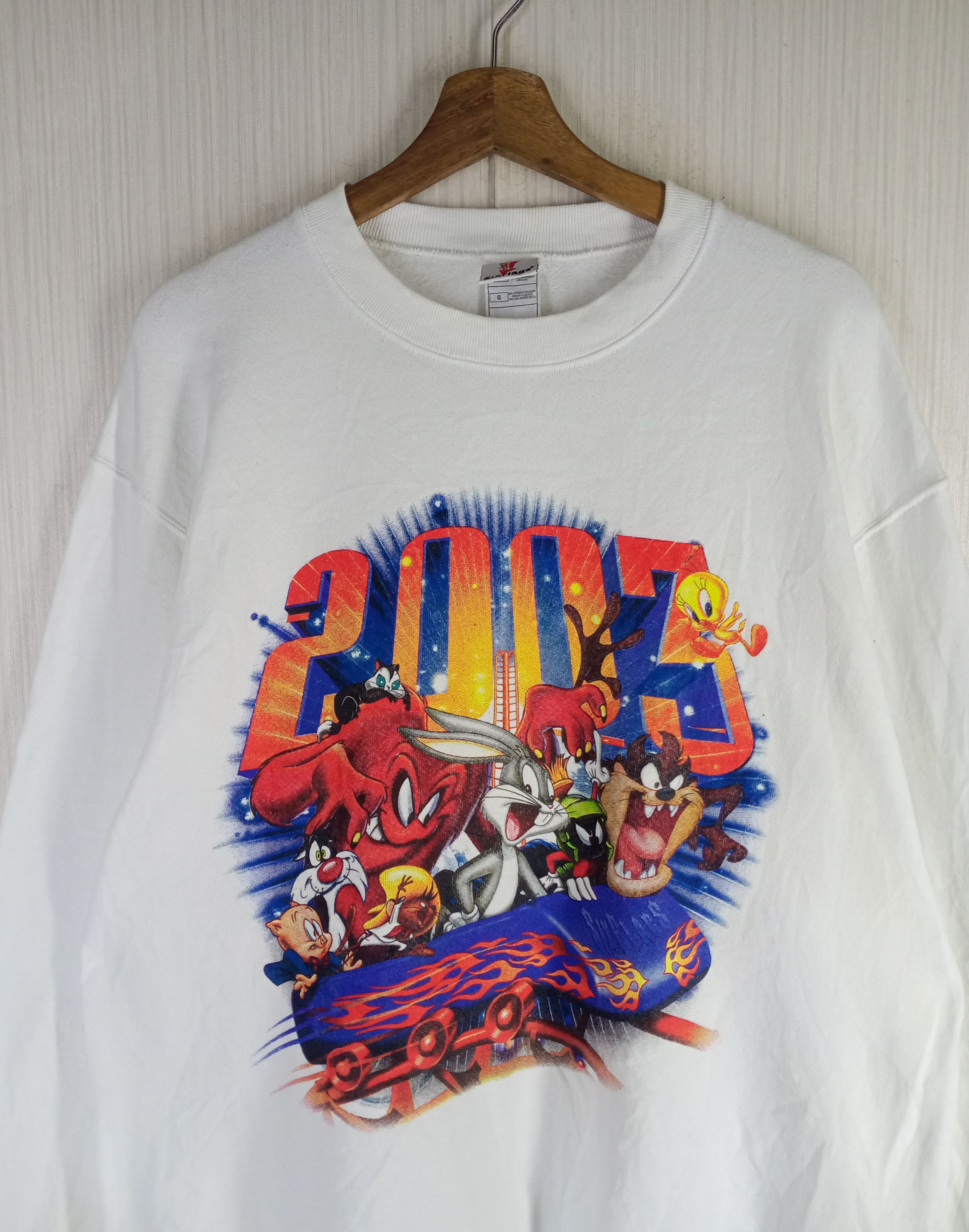 Cartoon Network Vintage Six Flags Looney Tunes Cartoon Network Sweatshirt Size US L / EU 52-54 / 3 - 3 Thumbnail