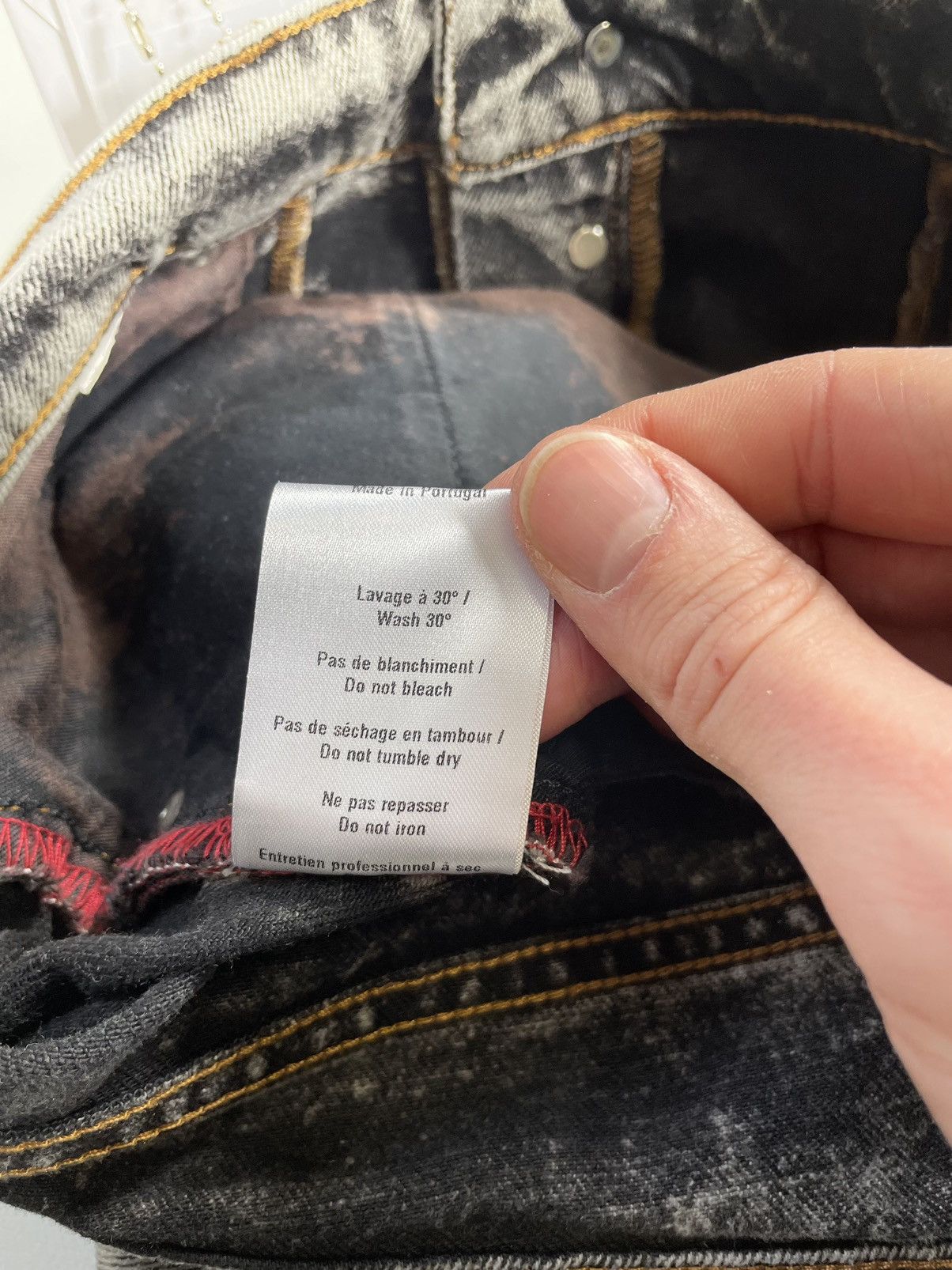 Y/Project S/S 23 ‘Wire’ Acid Washed Gray Denim Jeans Size US 34 / EU 50 - 10 Thumbnail
