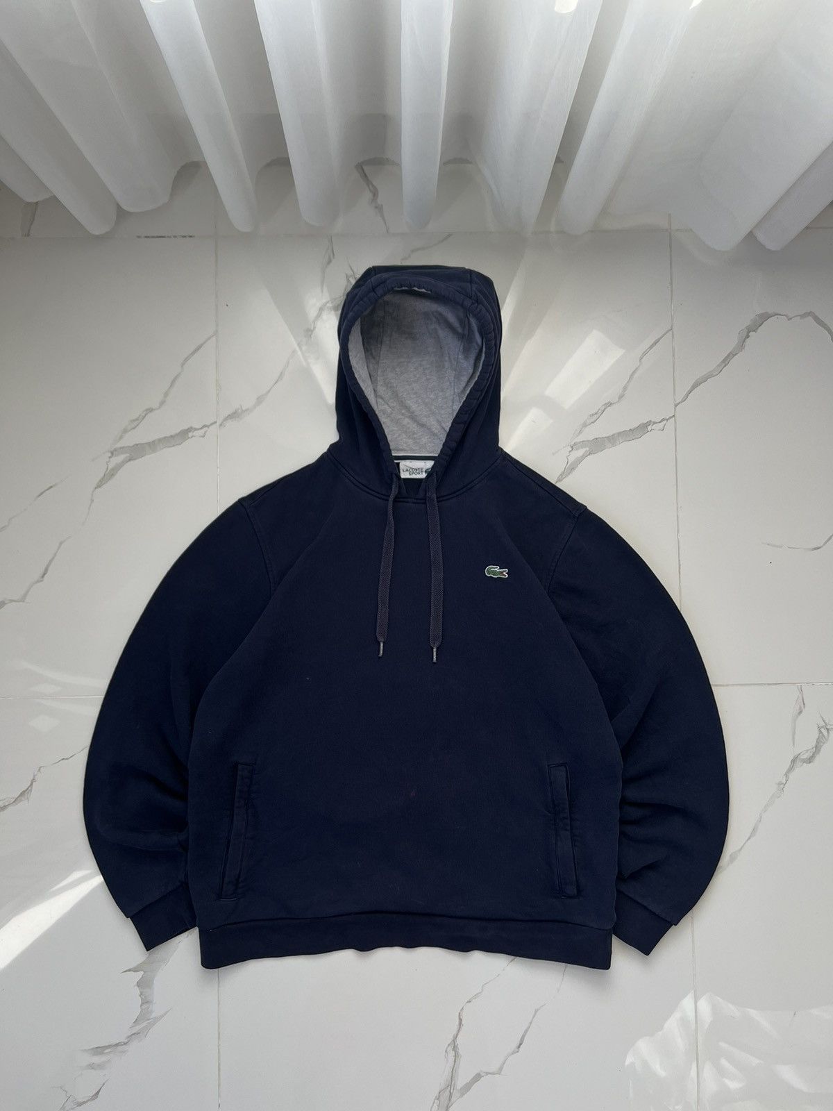 Lacoste 90's LACOSTE SMALL LOGO Y2K HOODIE BASIC SUNFADED DRILL Size US XL / EU 56 / 4 - 1 Thumbnail