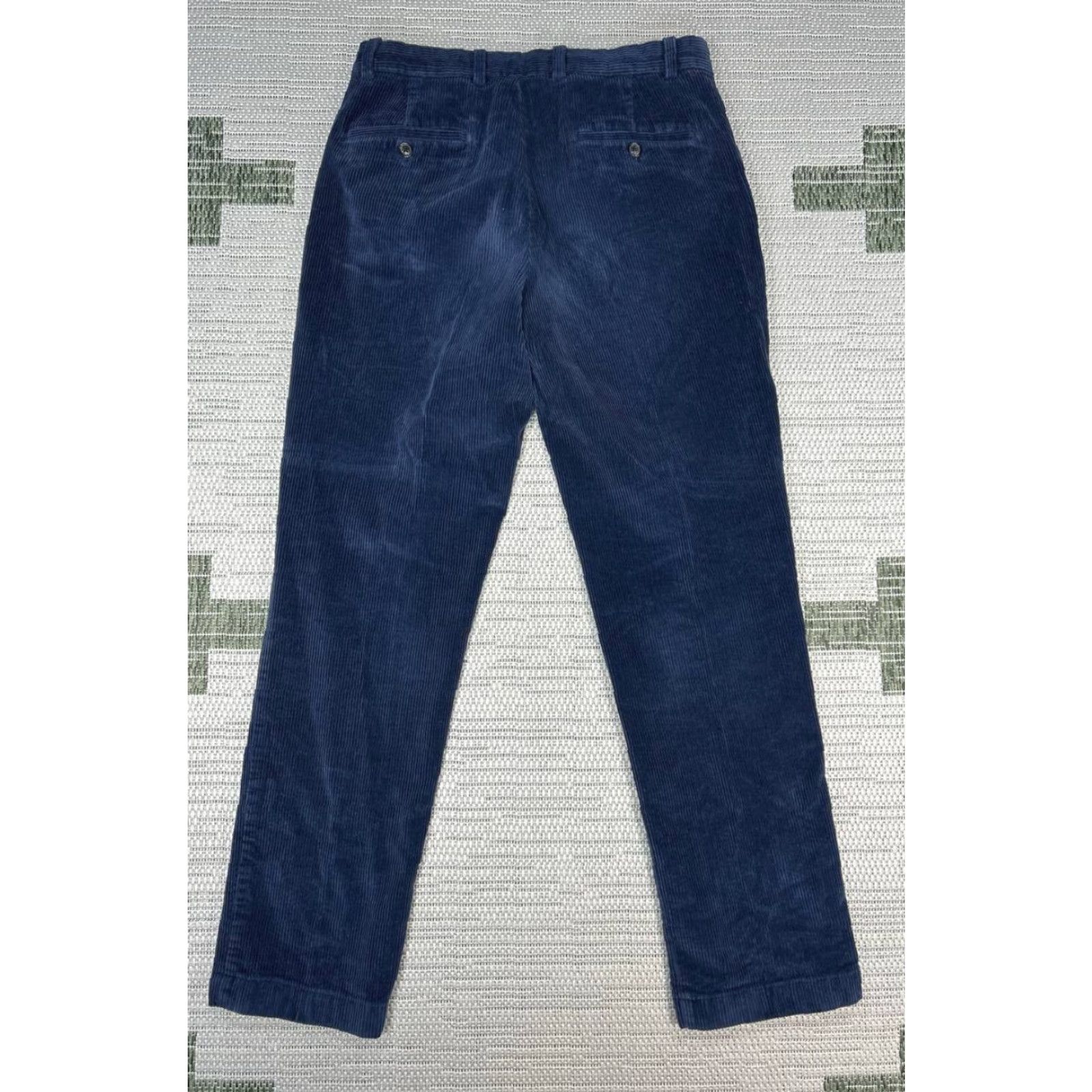 Brooks Brothers Brooks Brothers Clark Corduroy Pants Mens 33 Blue Stretch Mid Rise Straight Leg Pants Size US 33 - 2 Thumbnail