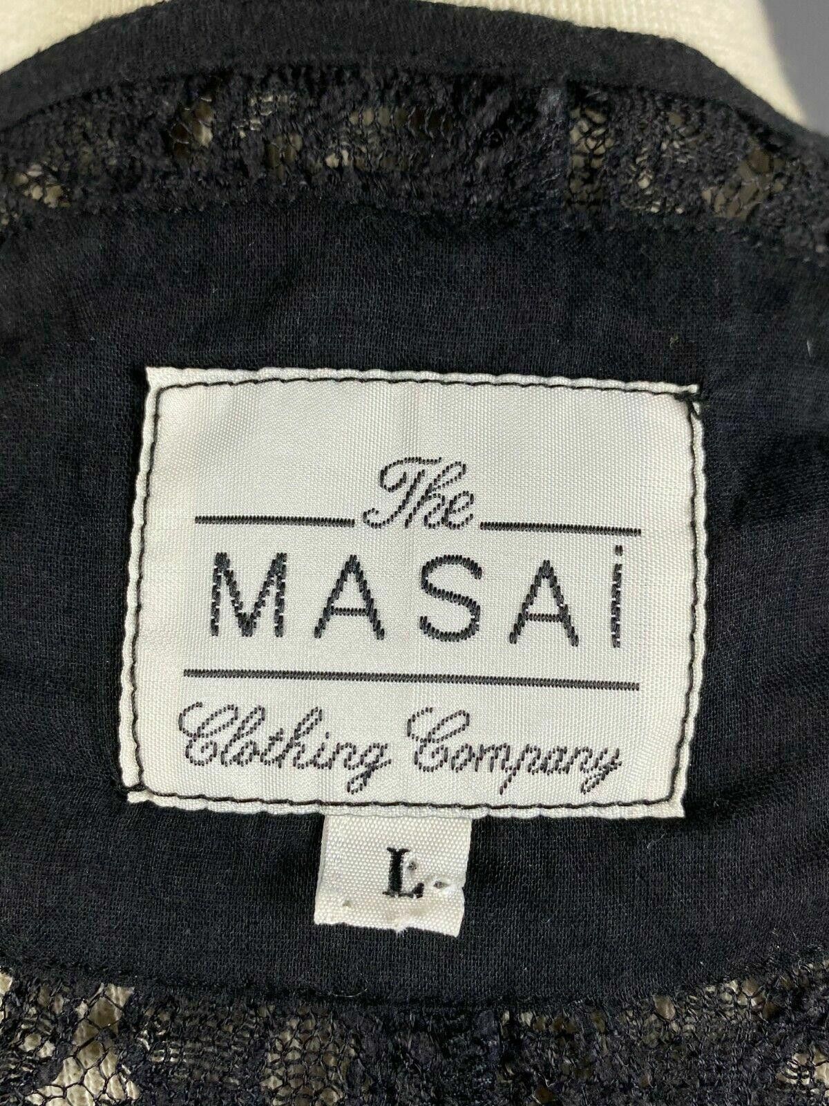 Massimo Osti The Masai Clothing Company Black Mesh Floral Dress Size L Size L / US 10 / IT 46 - 9 Thumbnail
