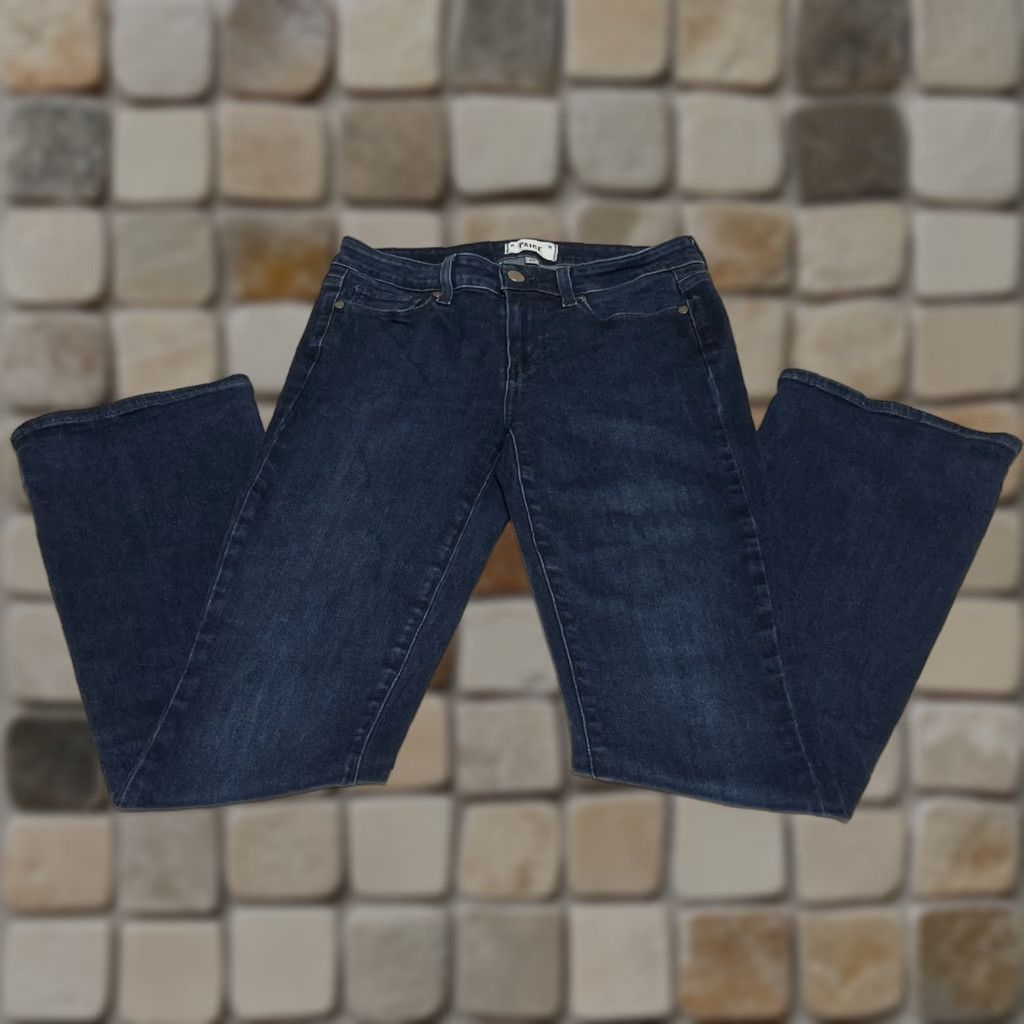 Paige PAIGE Jeans Womens 28x30 Blue Dark Wash Bootcut Stretch Denim Jeans Mujer Womens Mens? Size 28" / US 6 / IT 42 - 1 Thumbnail