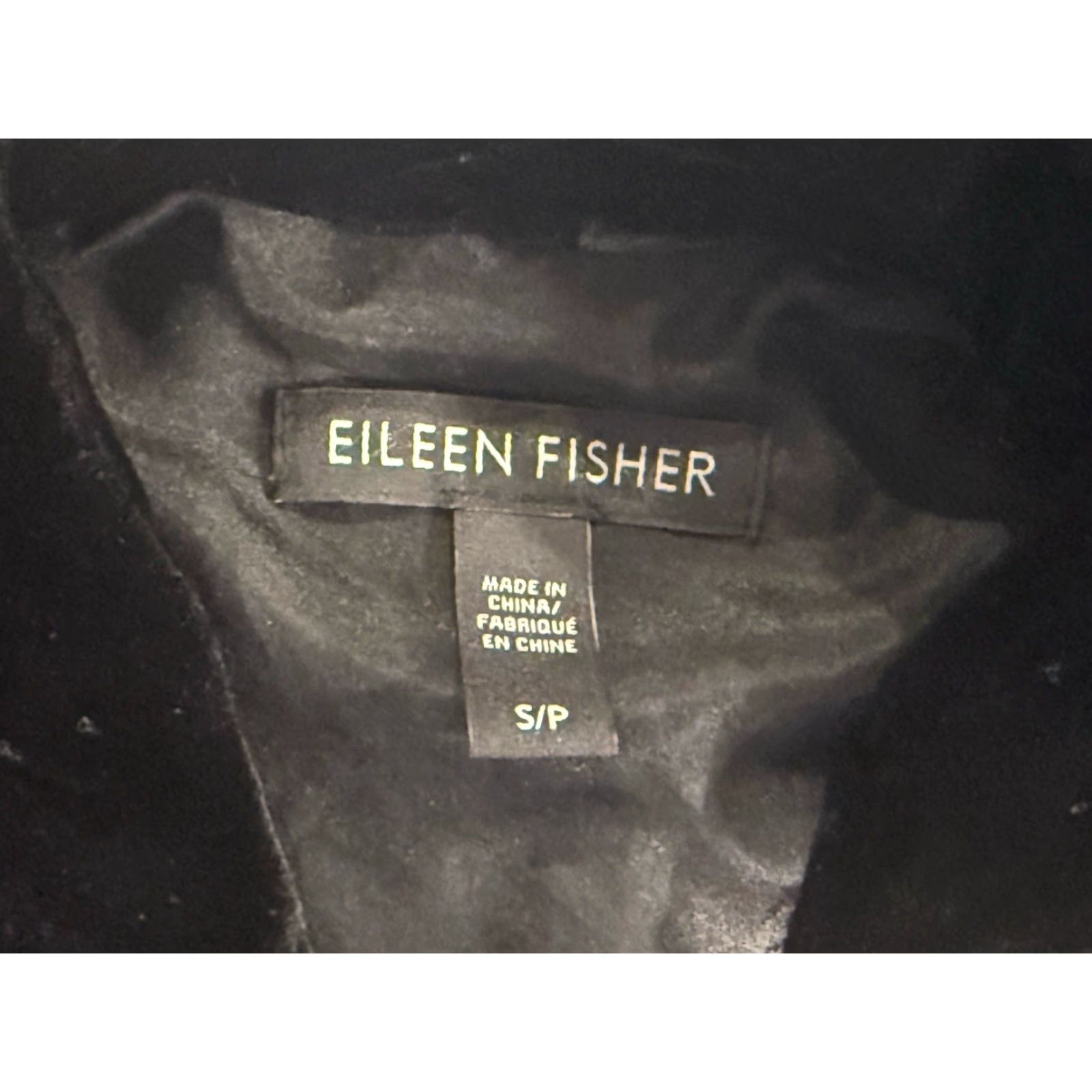 Eileen Fisher Eileen Fisher Black Velvet Open Front Sleeveless Silk Blend Vest Women’s S/P Size S / US 4 / IT 40 - 6 Thumbnail