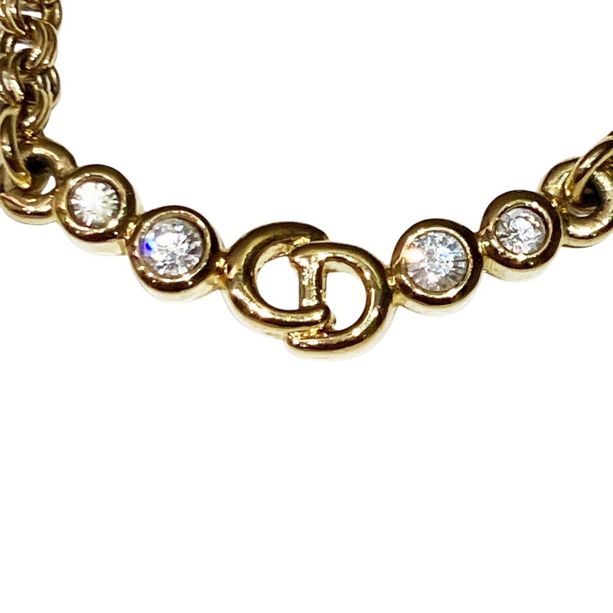 Dior Christian Dior necklace, accessory. Total weight 11.4g, 43.5cm, GP rhinestone. Size ONE SIZE - 1 Thumbnail