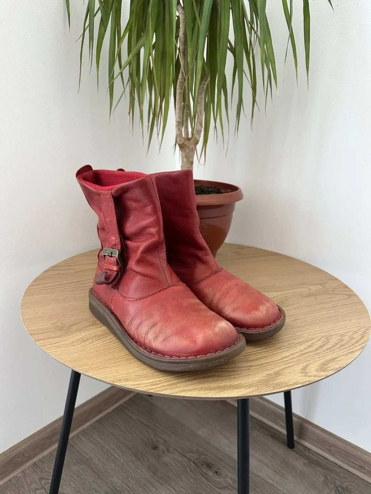 Dr. Martens Vintage Dr Martens Soft Leather Slouch Red Boots Size US 5 / EU 37 - 4 Thumbnail