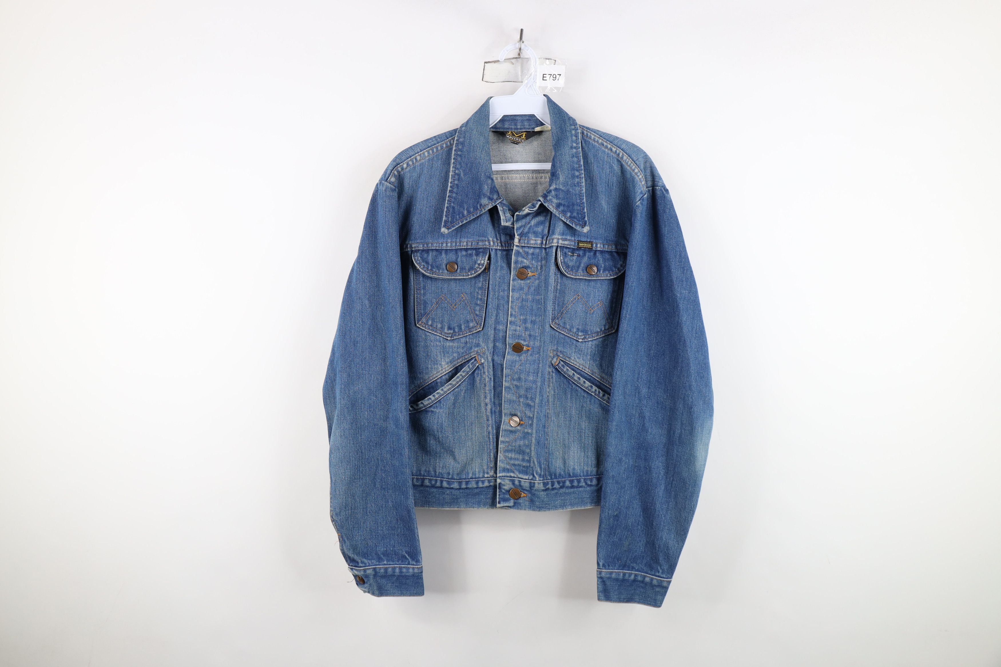 Vintage Vintage 60s Streetwear 14oz Denim Jean Trucker Jacket USA Size US XL / EU 56 / 4 - 1 Thumbnail