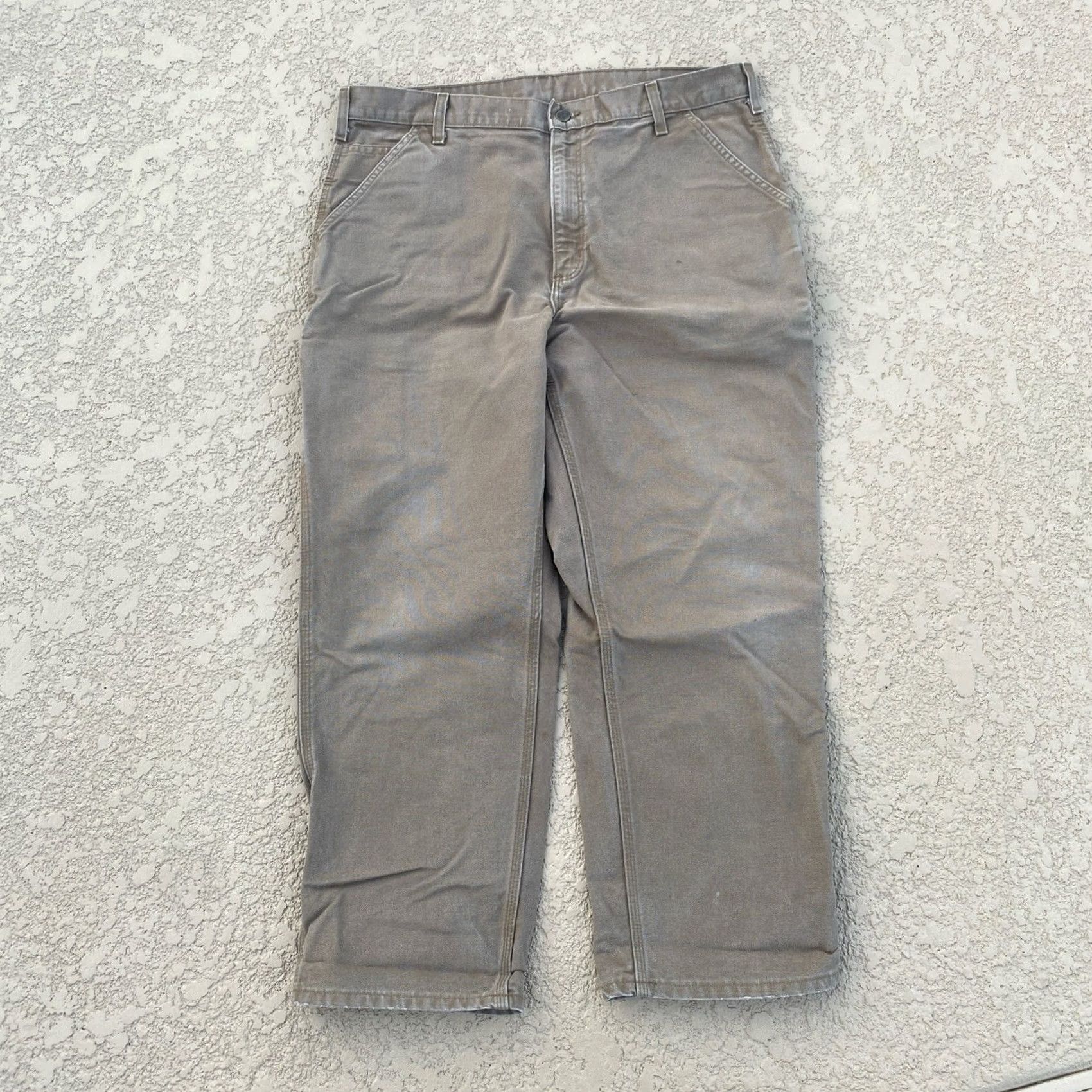 Carhartt VINTAGE Carhartt Pants Mens 38x30 Tan Duck Canvas Carpenter Relaxed Fit Workwear Size US 38 / EU 54 - 2 Thumbnail