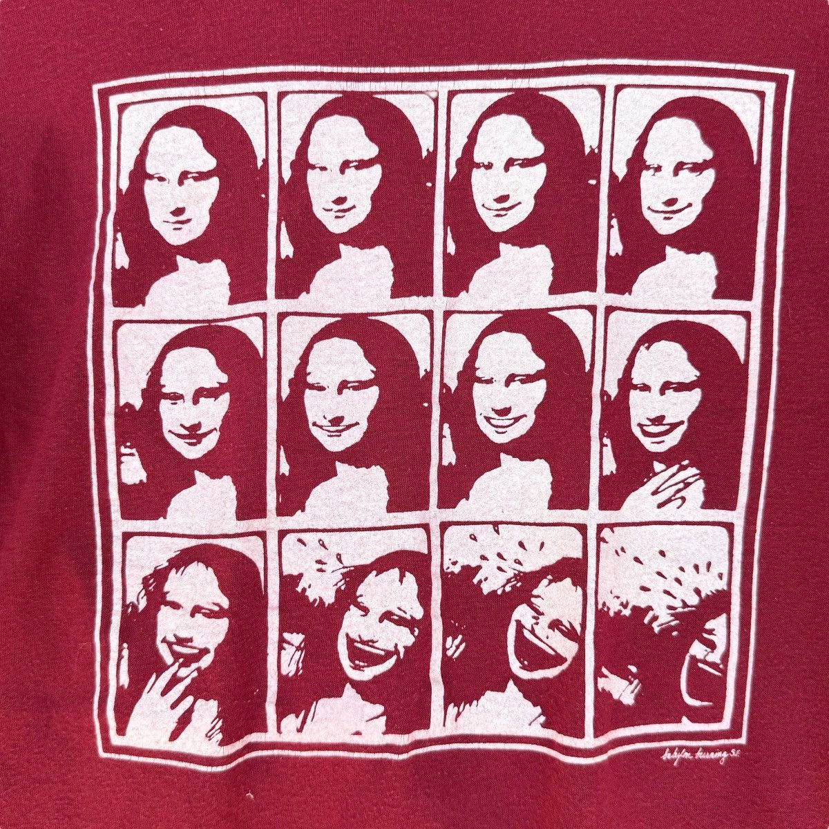 Arts & Science Mona Lisa Laughing Hysterically 89-90’s Vintage T-shirt Rare Size US M / EU 48-50 / 2 - 3 Thumbnail