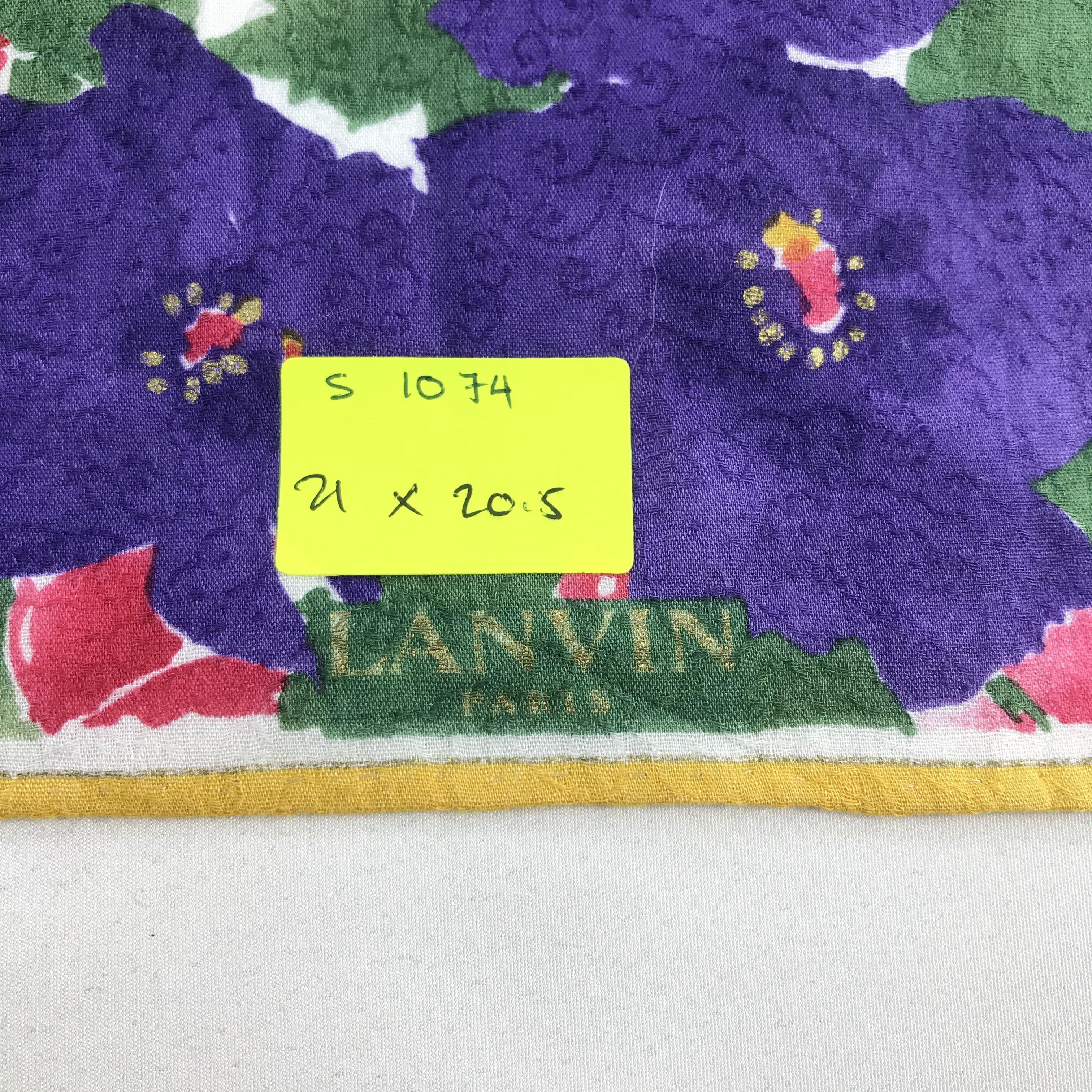 Lanvin × Vintage Lanvin Bandana / Handkerchief / Neckerchief - S1074 Size ONE SIZE - 5 Thumbnail