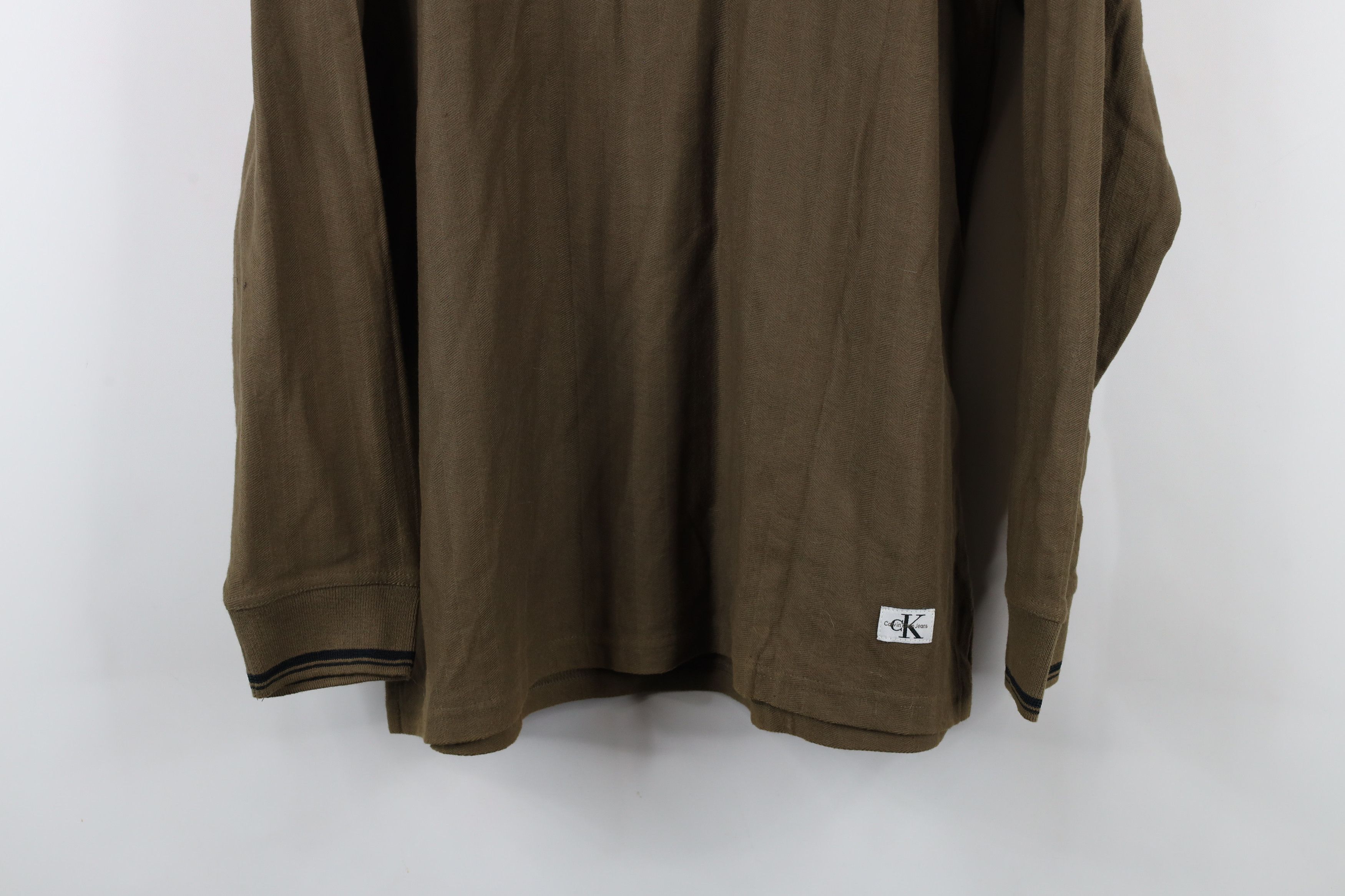 Calvin Klein × Vintage Deadstock Vintage 90s Calvin Klein Long Sleeve Polo Size US M / EU 48-50 / 2 - 3 Thumbnail
