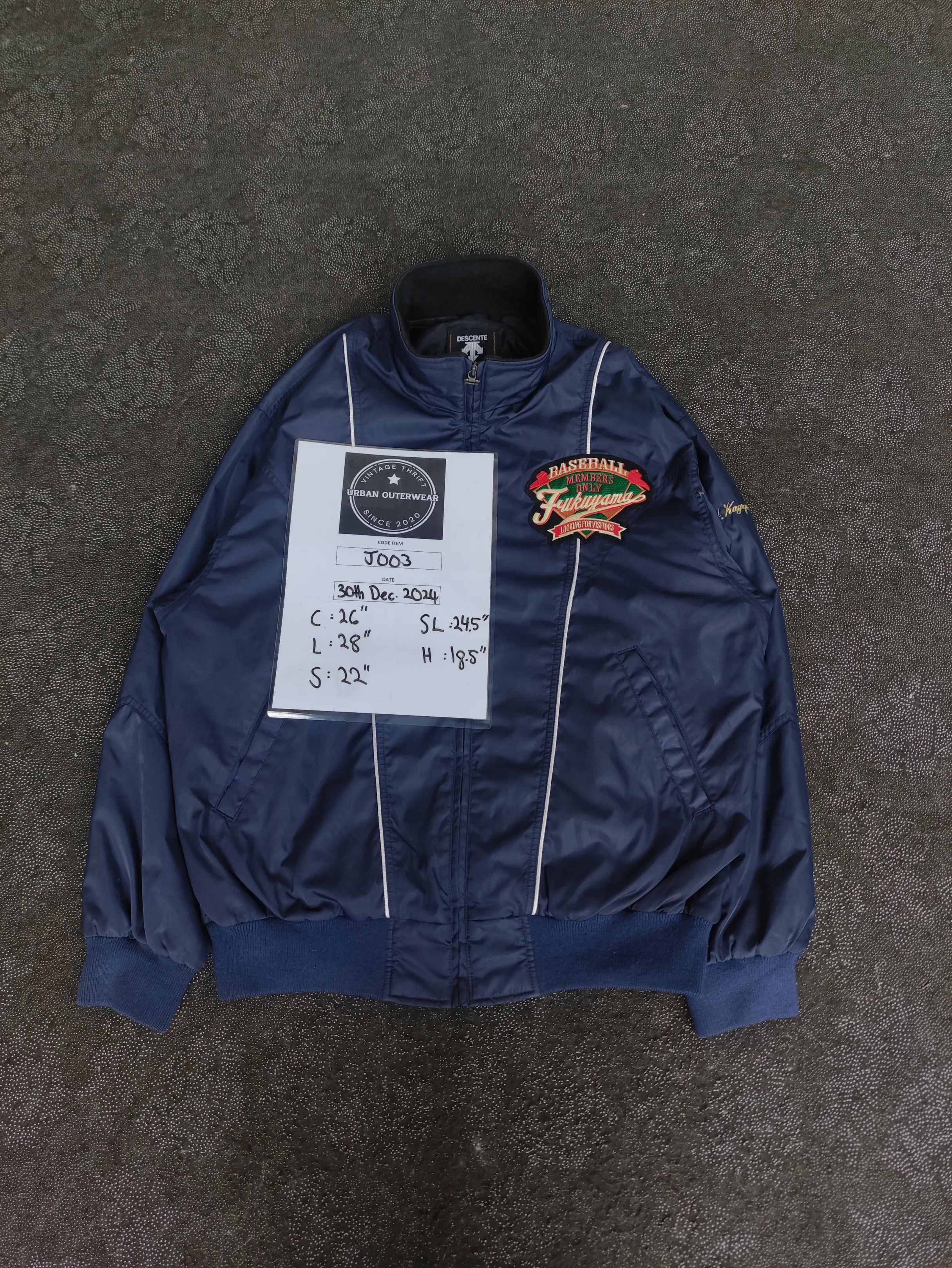 Descente Vintage 80s Descente Fukuyama Baseball Jacket J003 Size US XL / EU 56 / 4 - 21 Thumbnail