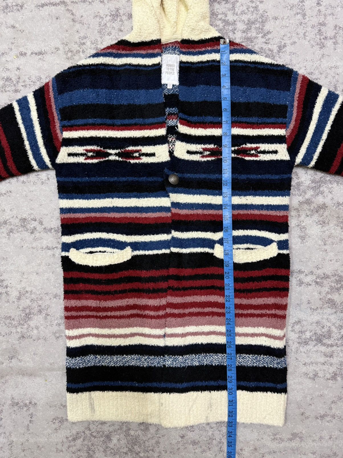 Native Power to the people hoodedcardigan aztec southwest fleece Size M / US 6-8 / IT 42-44 - 16 Thumbnail