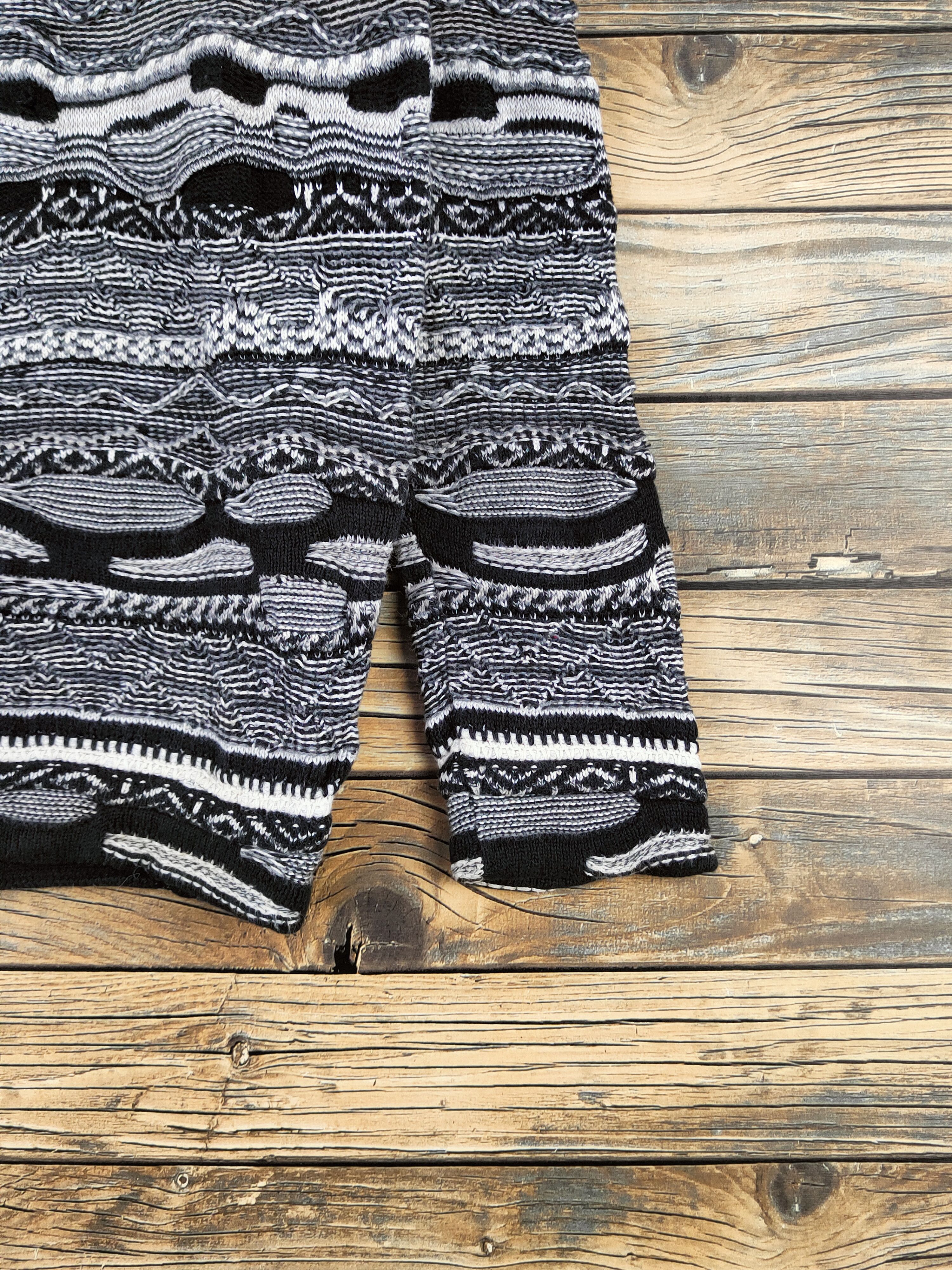 monkey time DL Monkey Time Black White Knitwear Sweatshirts #46-1014 Size M / US 6-8 / IT 42-44 - 6 Thumbnail
